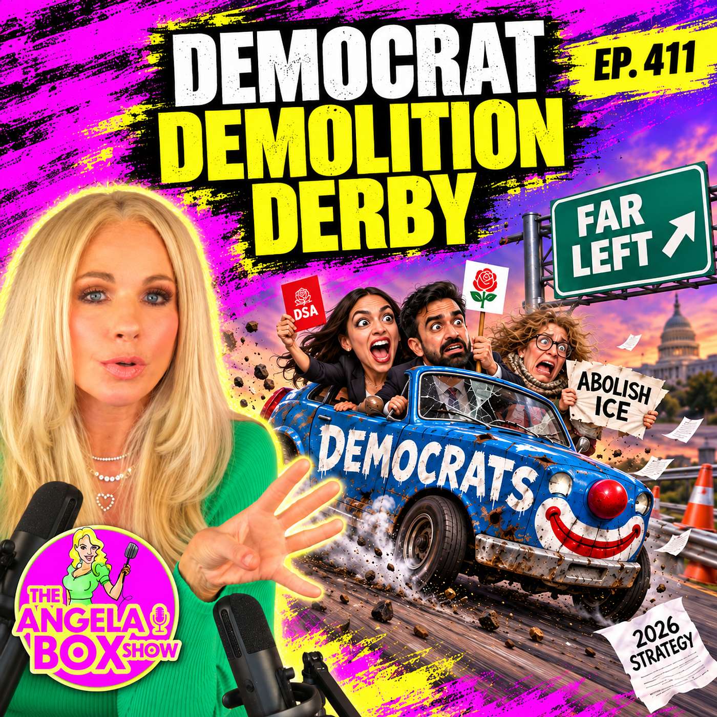 AOC Rejoins the DSA as Democrats Sprint Further Left | Ep. 411 Angela Box Show episode artwork