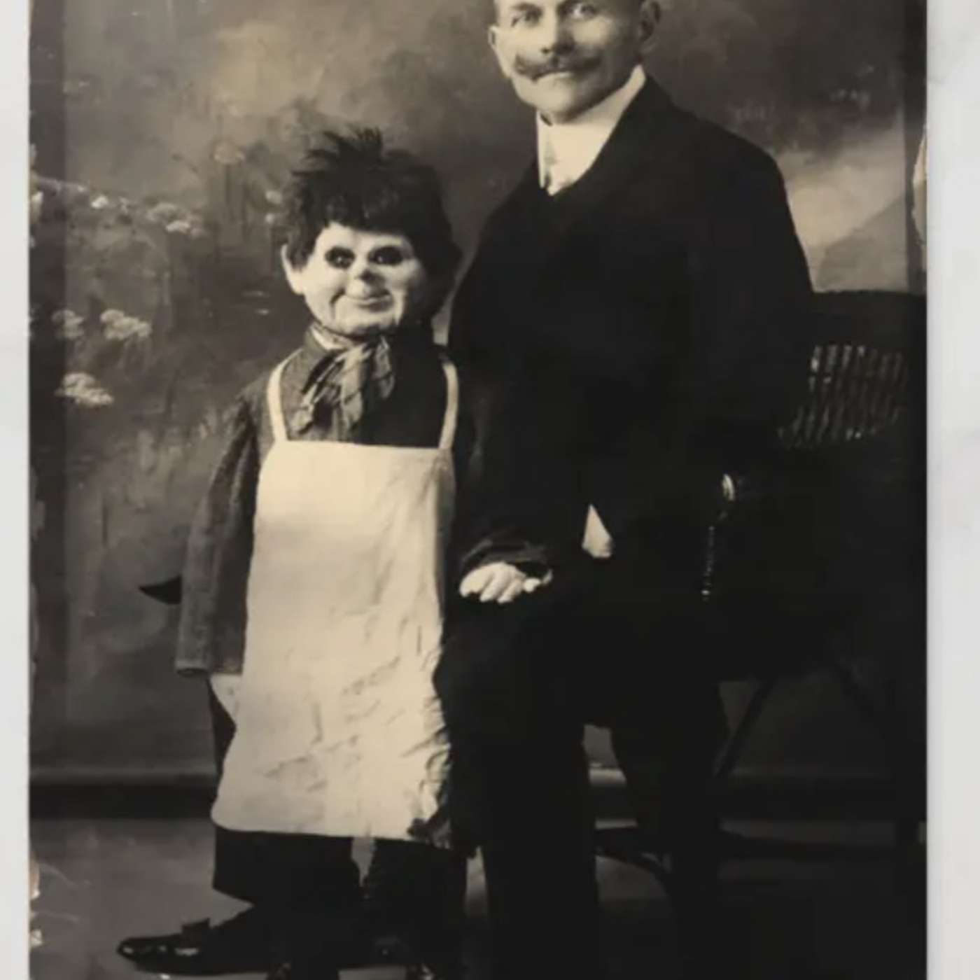 Haunted Ebay painting and Edger the dummy