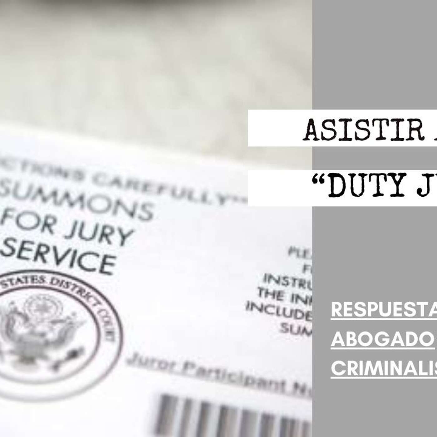 ¿QUÉ PUEDO HACER SI NO PUEDE ASISTIR A UN “DUTY JURY”? ¿QUÉ PUEDO HACER SI NO PUEDE ASISTIR A UN “DUTY JURY”?
