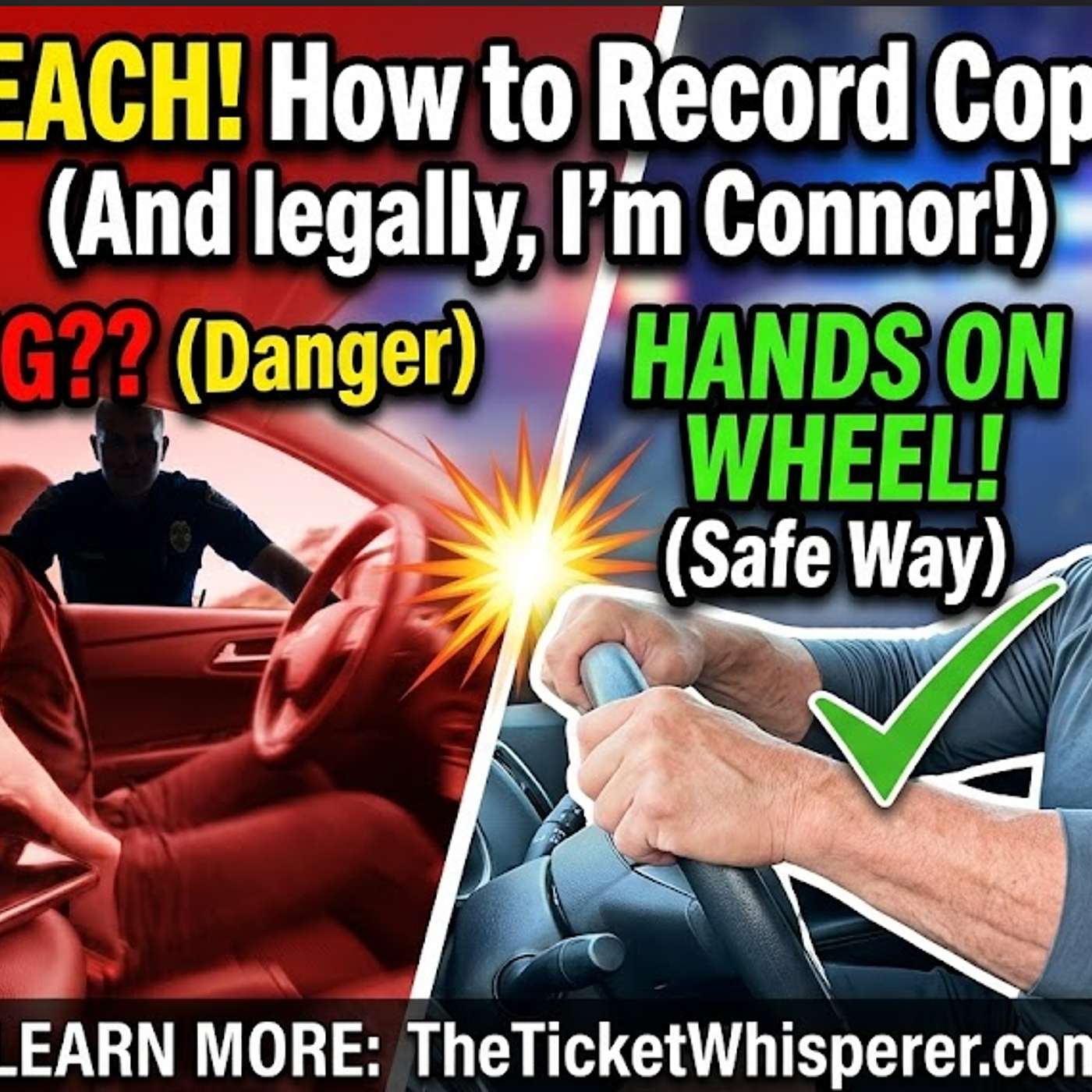 Don't get shot when getting pulled over for just want to make your own recording episode artwork
