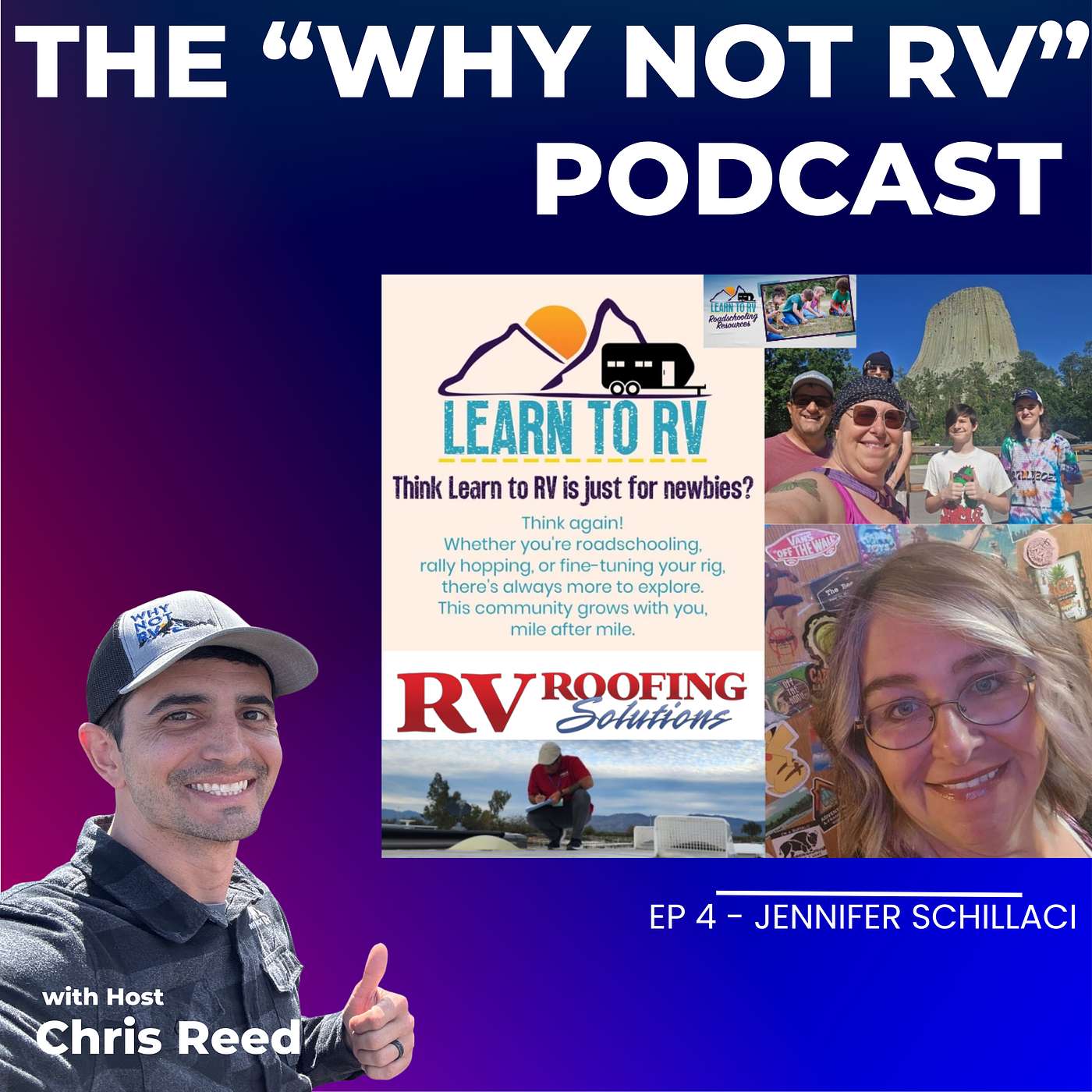 Workcamping and Growing a business on the Road Jennifer Shillaci - Ep4 of The "Why Not RV" Podcast episode artwork