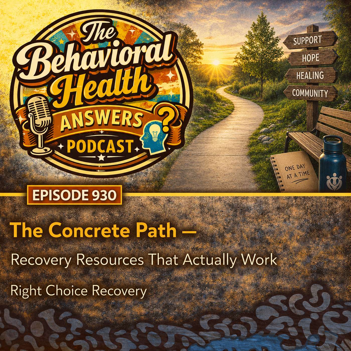 Episode 930: The Concrete Path - Recovery Resources That Actually Work | Right Choice Recovery episode artwork