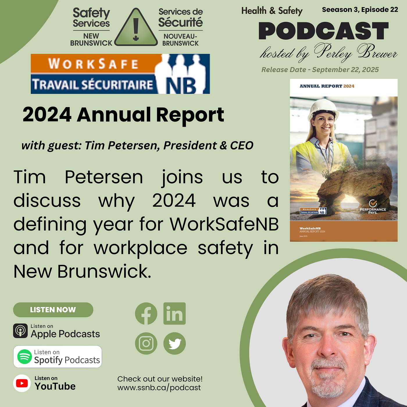 WorkSafeNB 2024 Annual Report - Tim Petersen, President & CEO