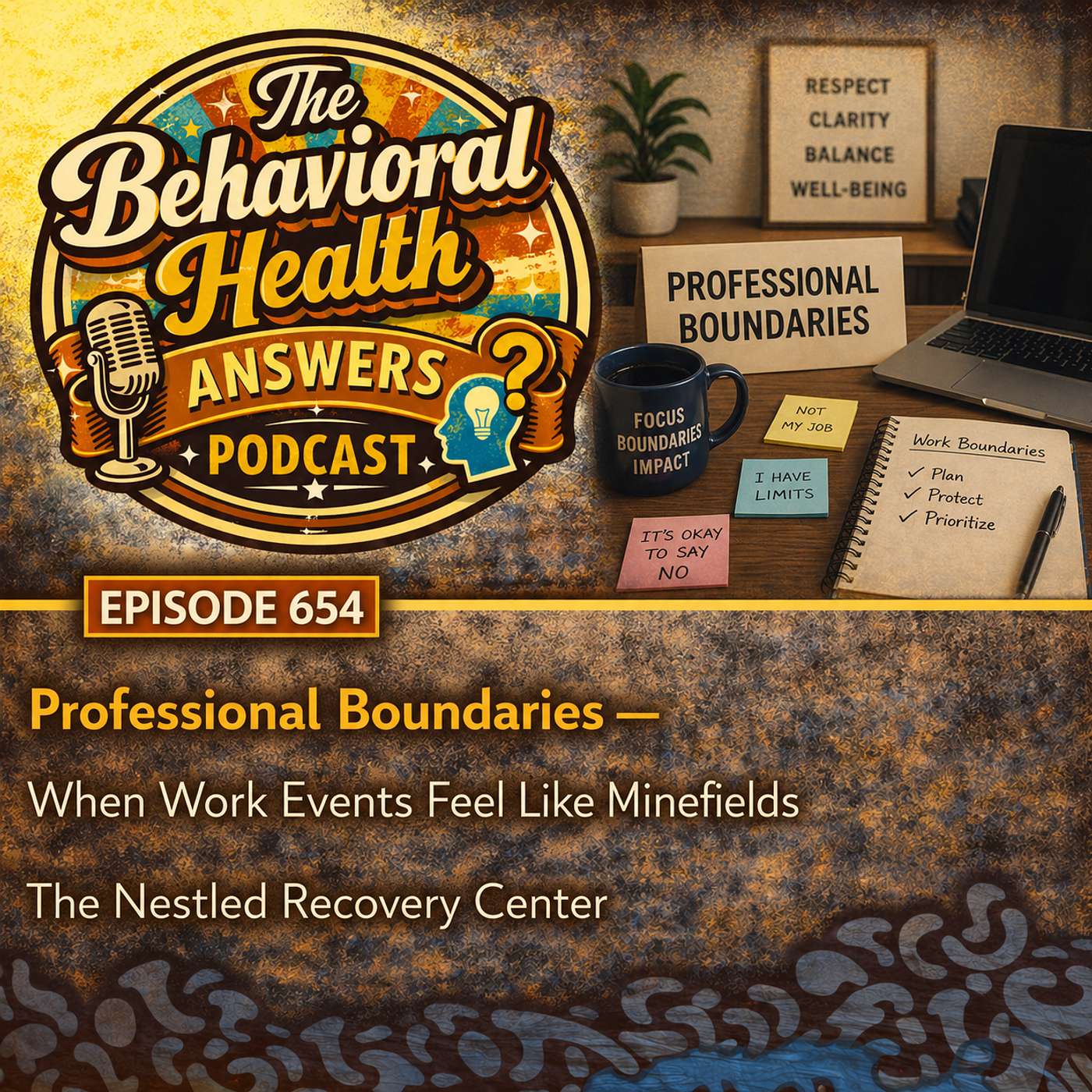 Episode 654: Professional Boundaries - When Work Events Feel Like Minefields | The Nestled Recovery Center episode artwork
