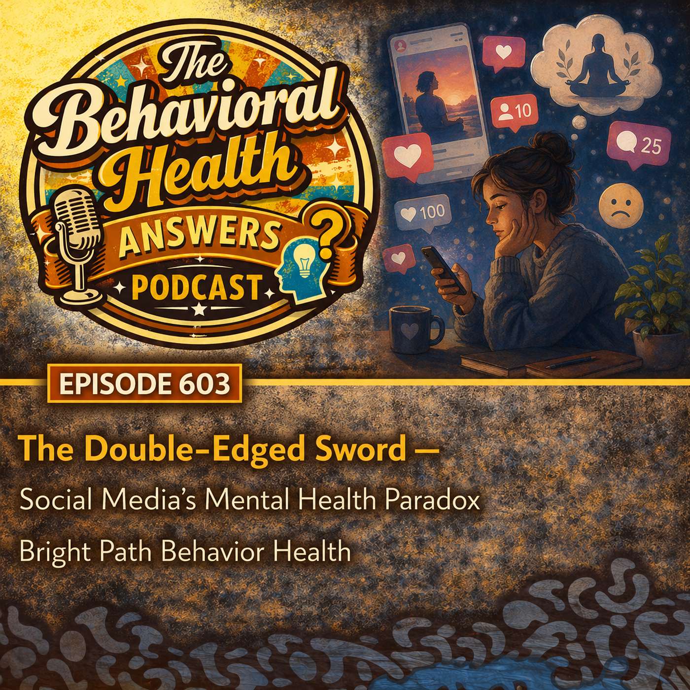 Episode 603: The Double-Edged Sword - Social Media's Mental Health Paradox | Bright Path Behavior Health episode artwork