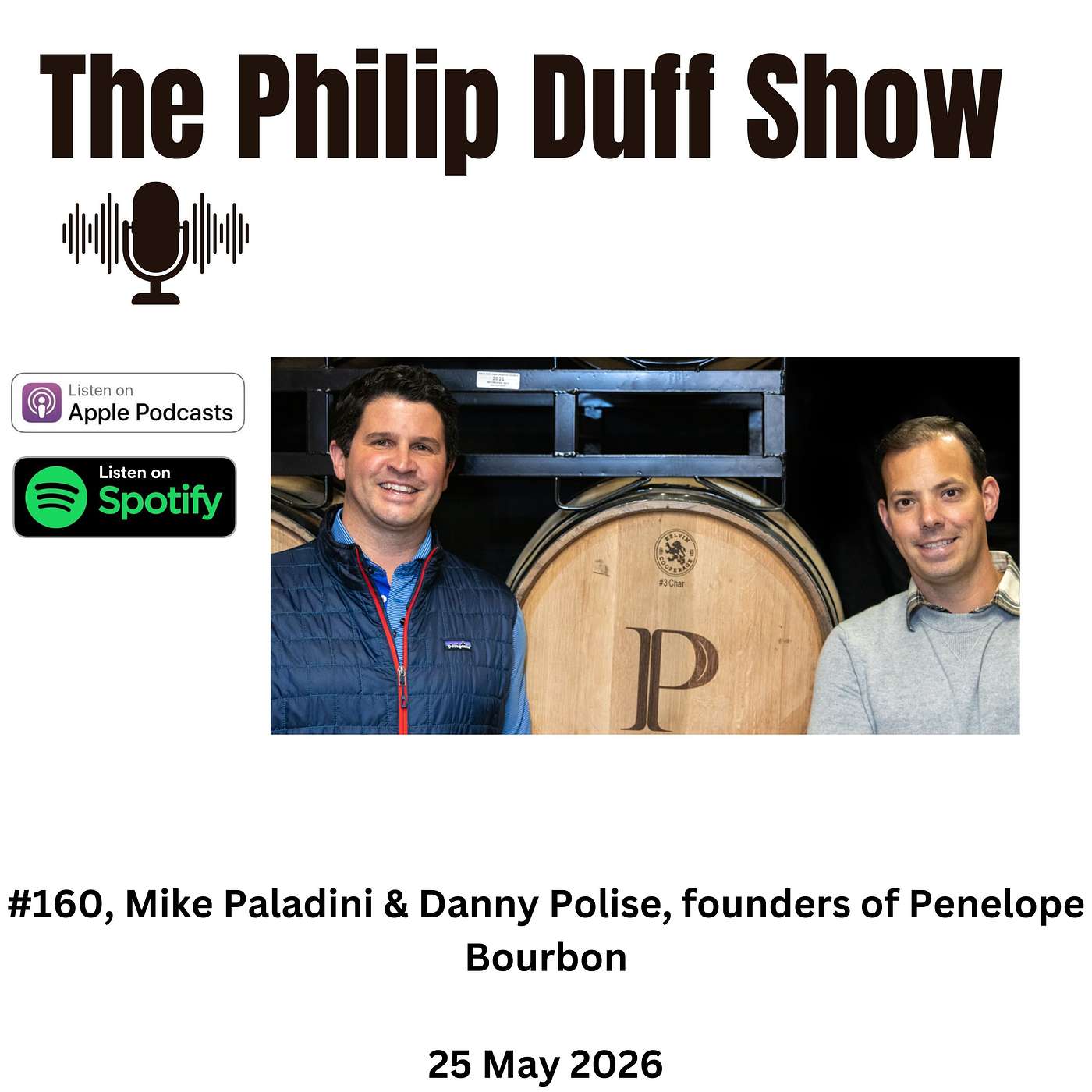 Mike Paladini and Danny Polise, founders, Penelope Bourbon episode artwork