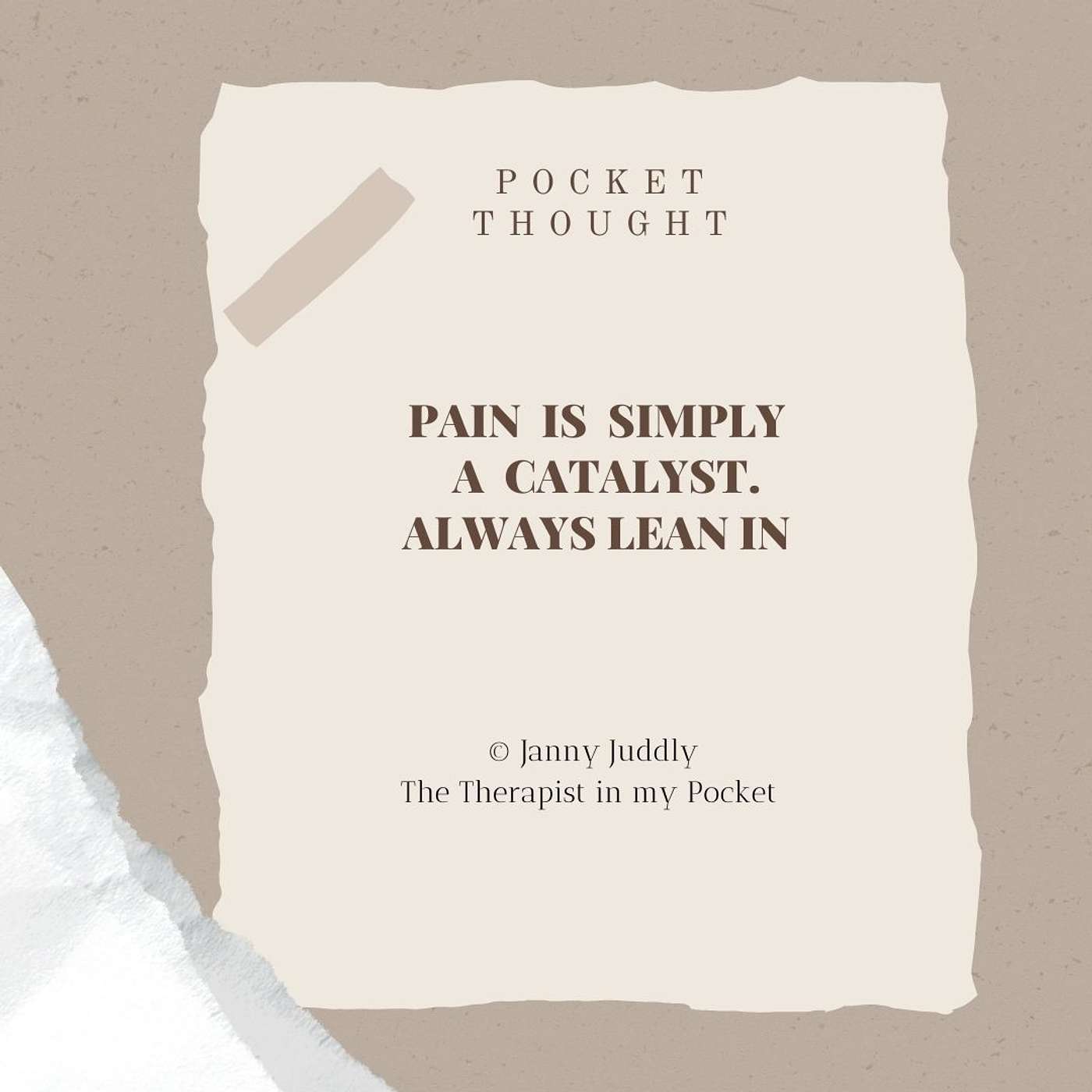 Janny Juddly, The Therapist in my Pocket\'s Podcast