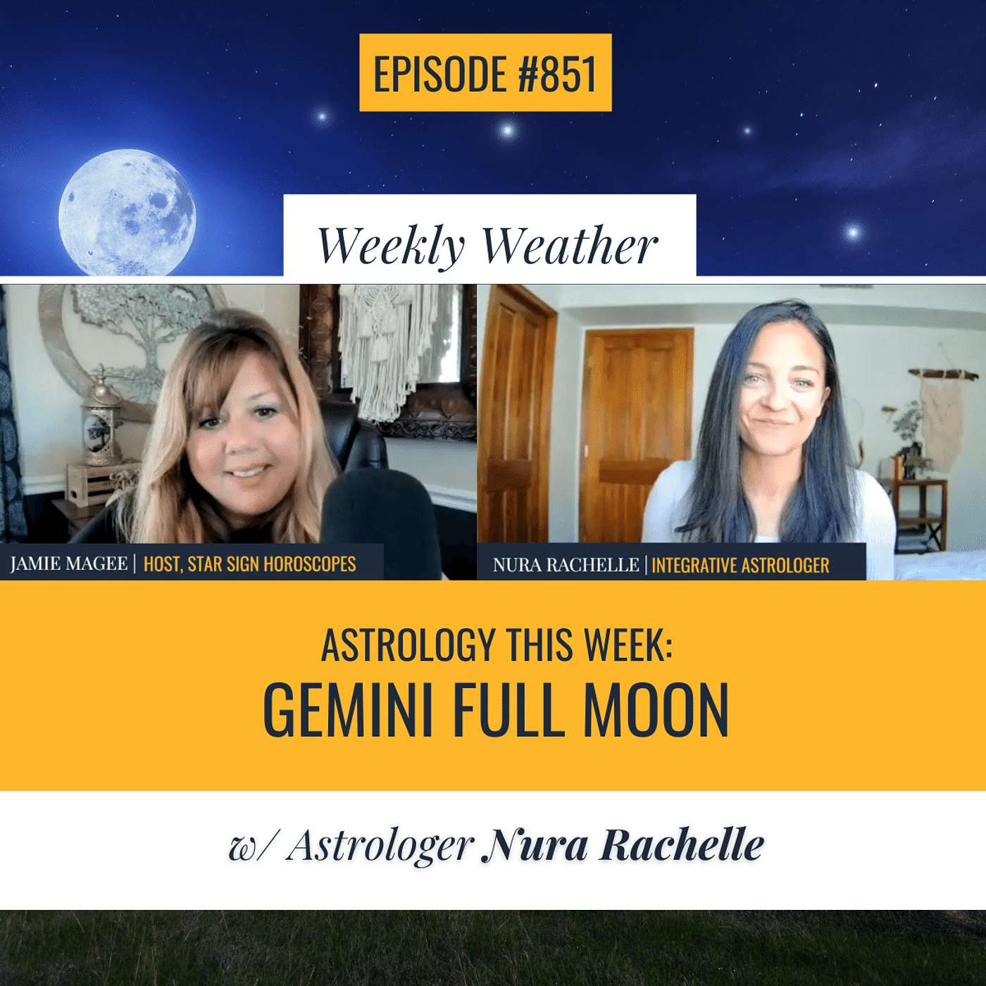 cover of episode [WEEKLY ASTROLOGICAL WEATHER] Gemini Full Moon & Venus Conjunct the South Node w/ Astrologer Nura Rachelle