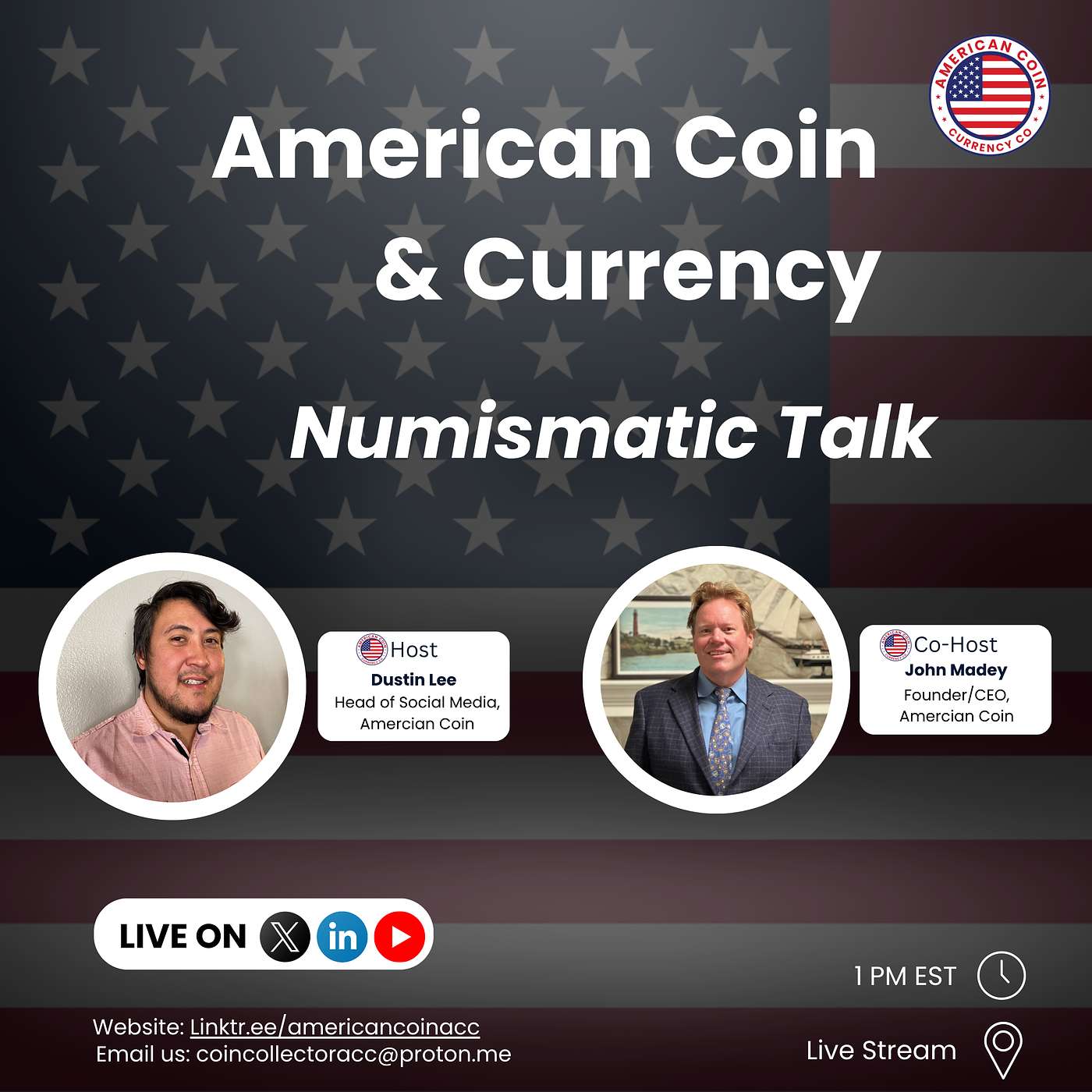 American Coin and Currency Live Podcast: Numismatic Talk Part 1 episode artwork