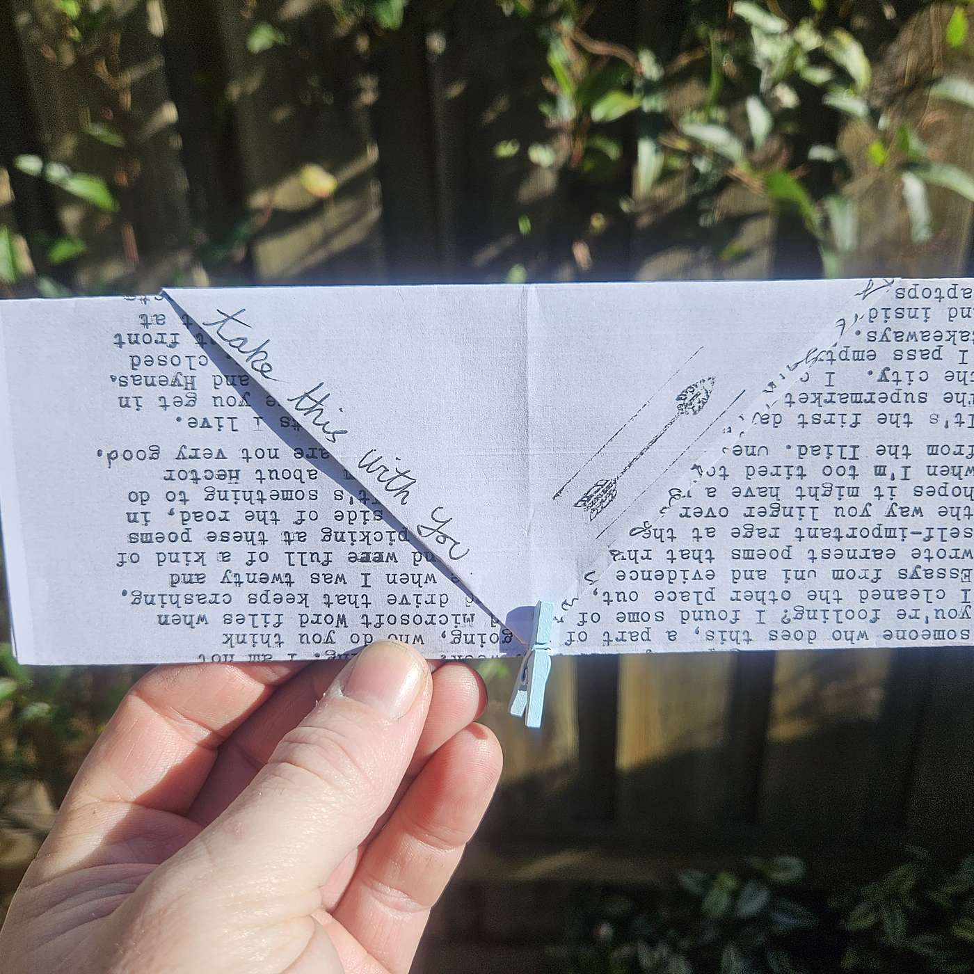 The zinemaker behind the zine 'Take This With You' reads 'Take This With You: Friday 15th may 2026'. episode artwork