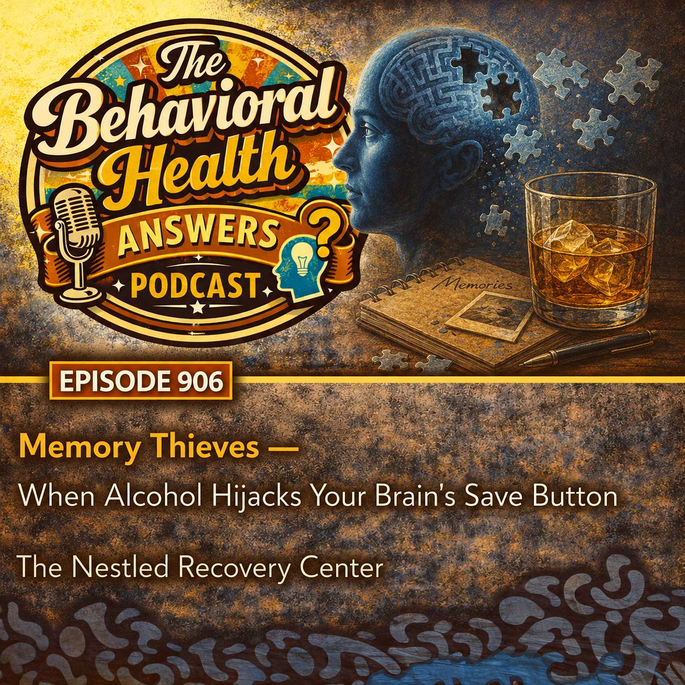 Episode 906: Memory Thieves - When Alcohol Hijacks Your Brain's Save Button | The Nestled Recovery Center episode artwork