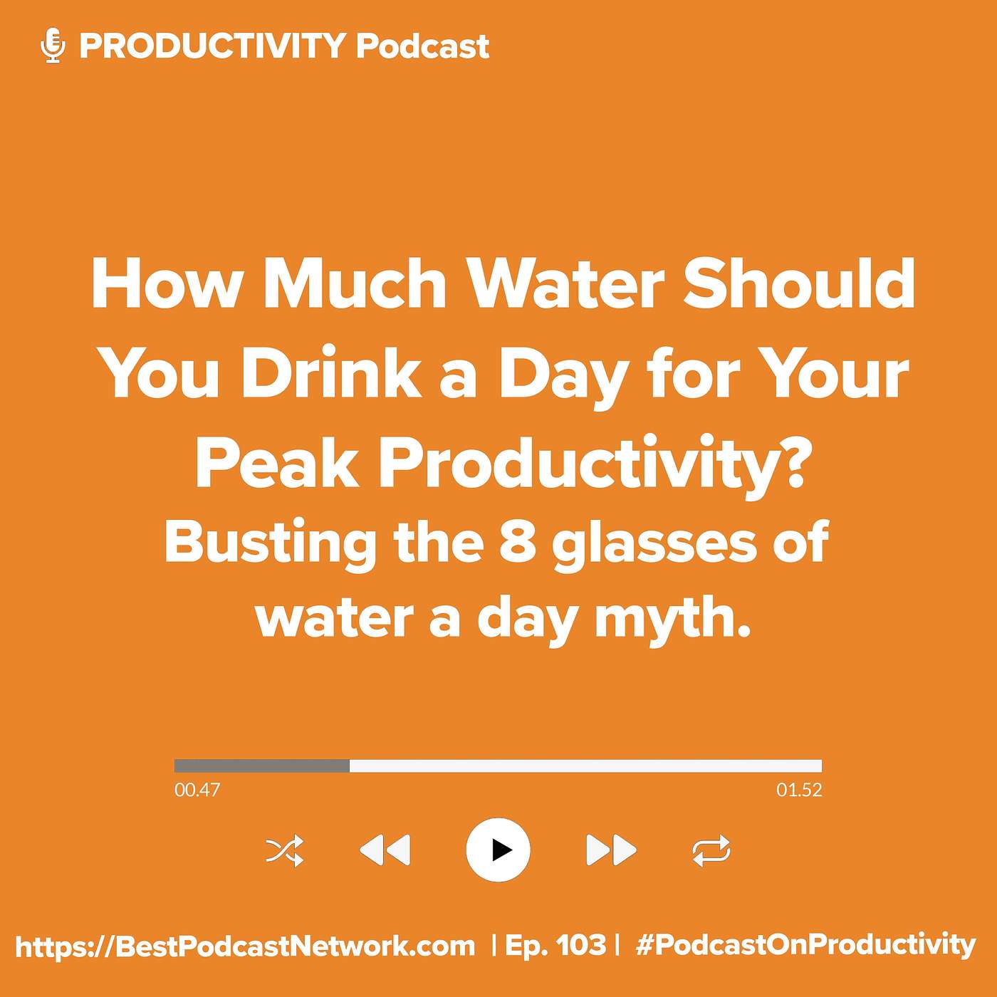 How much water should you drink a day for your peak productivity? Busting the 8 glasses of water a day myth.