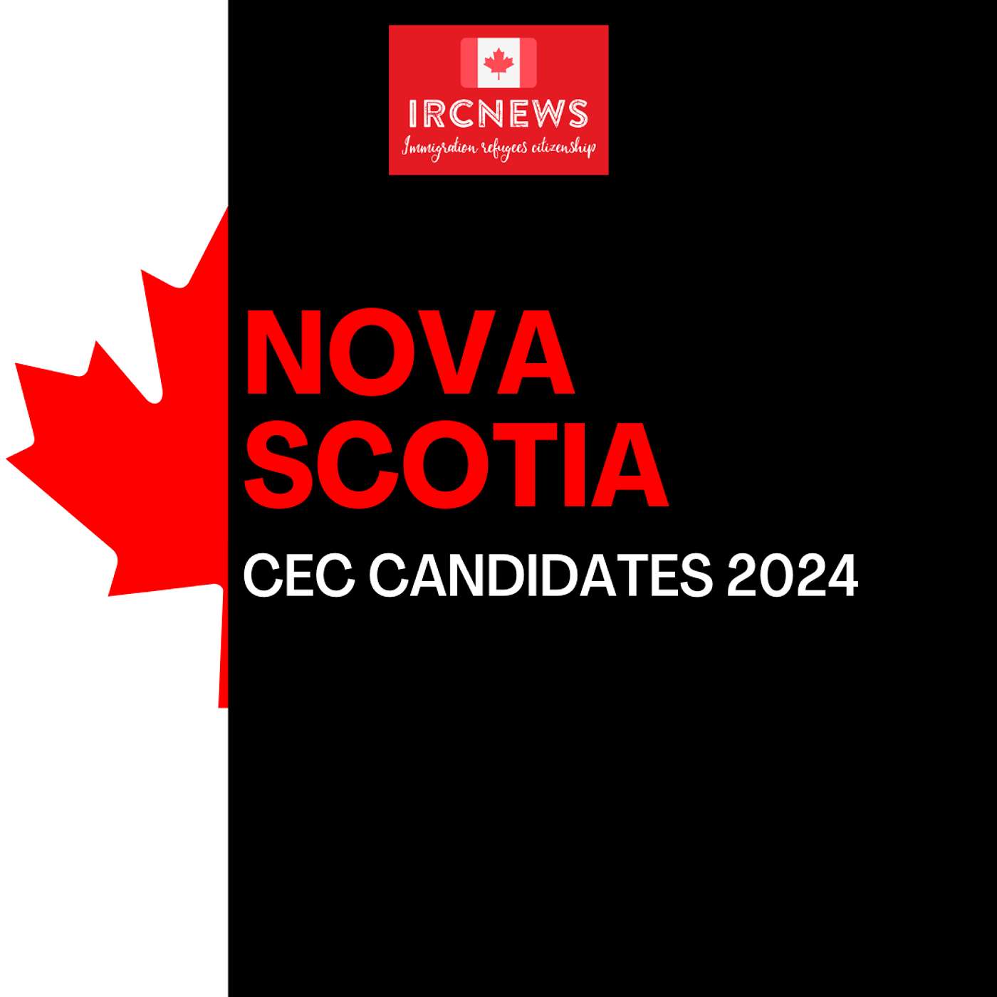 Canada Immigration Total CEC Express Entry Candidate selection for the province of Nova Scotia in 2024