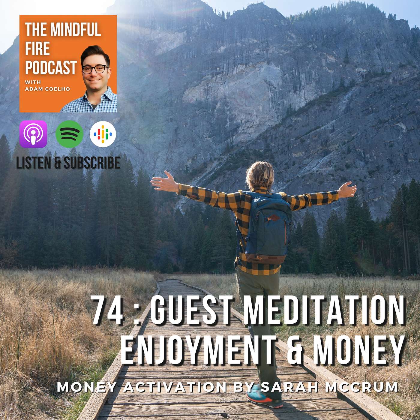 74 : Guest Meditation - Enjoyment and Money by Sarah McCrum - podcast episode cover