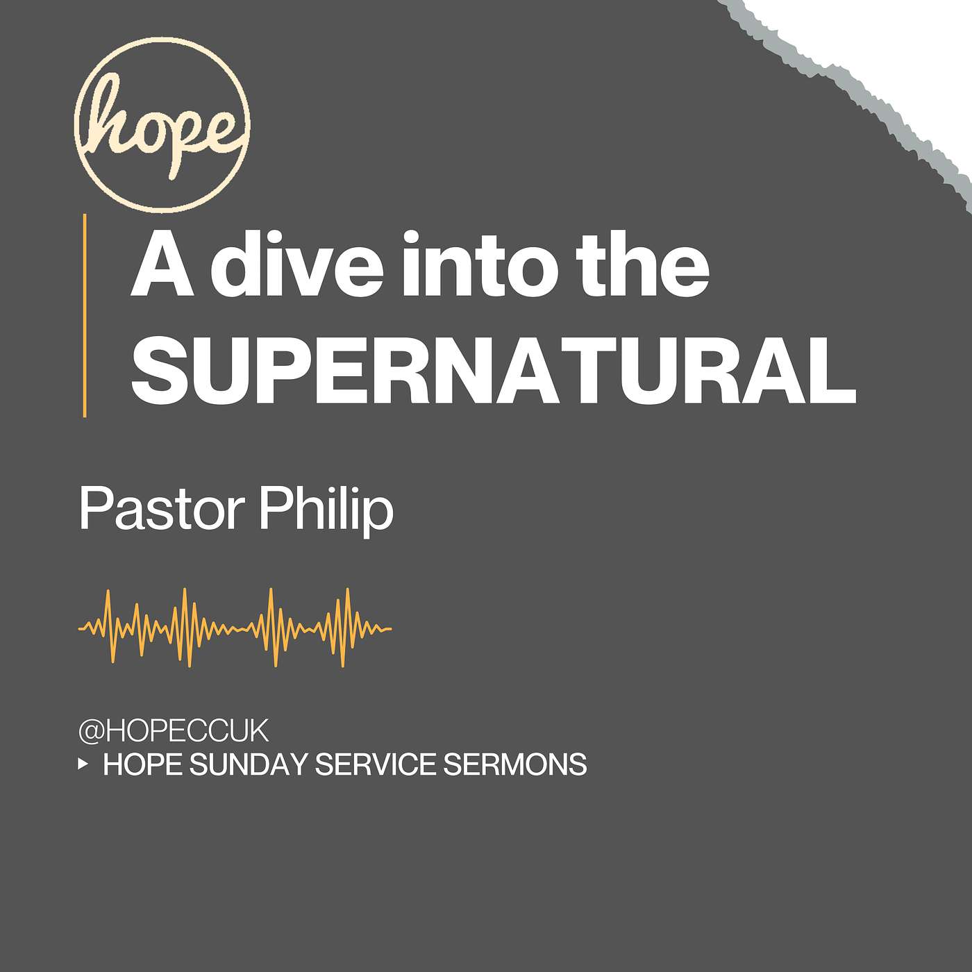 'A dive into the supernatural' - Pastor Philip - Sunday 16th November 2025 episode artwork