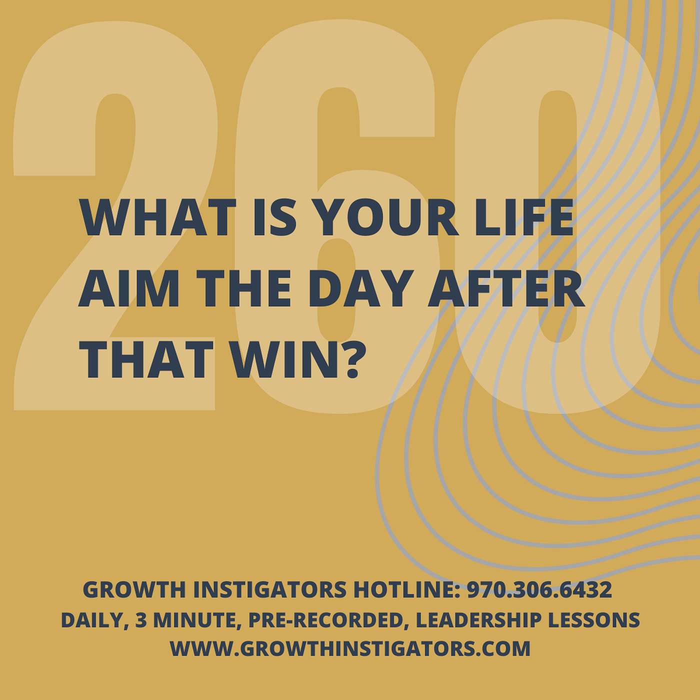 #260 What is your life aim the day after that win? episode artwork