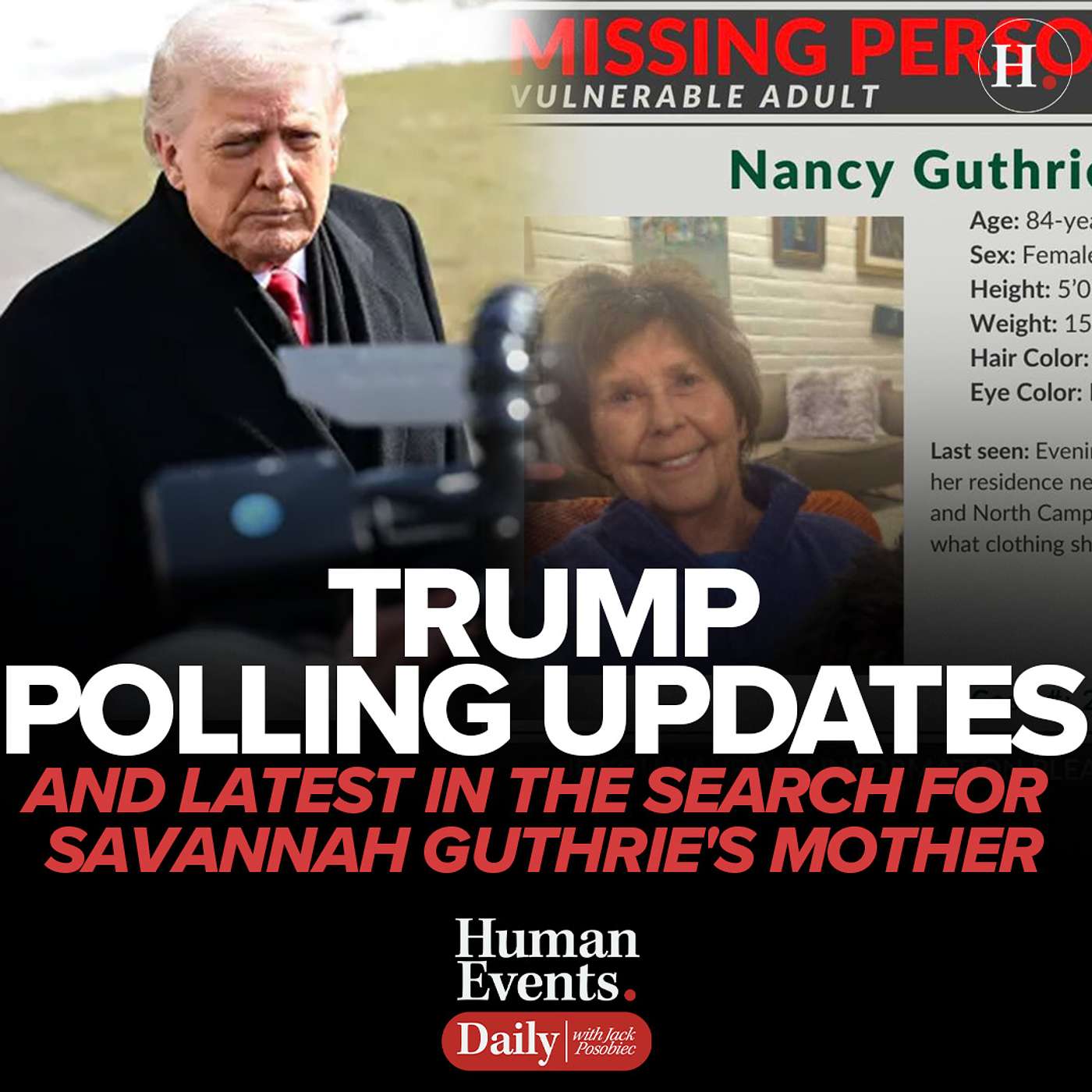 Trump Polling Updates and Latest In The Search For Savannah Guthrie's Mother