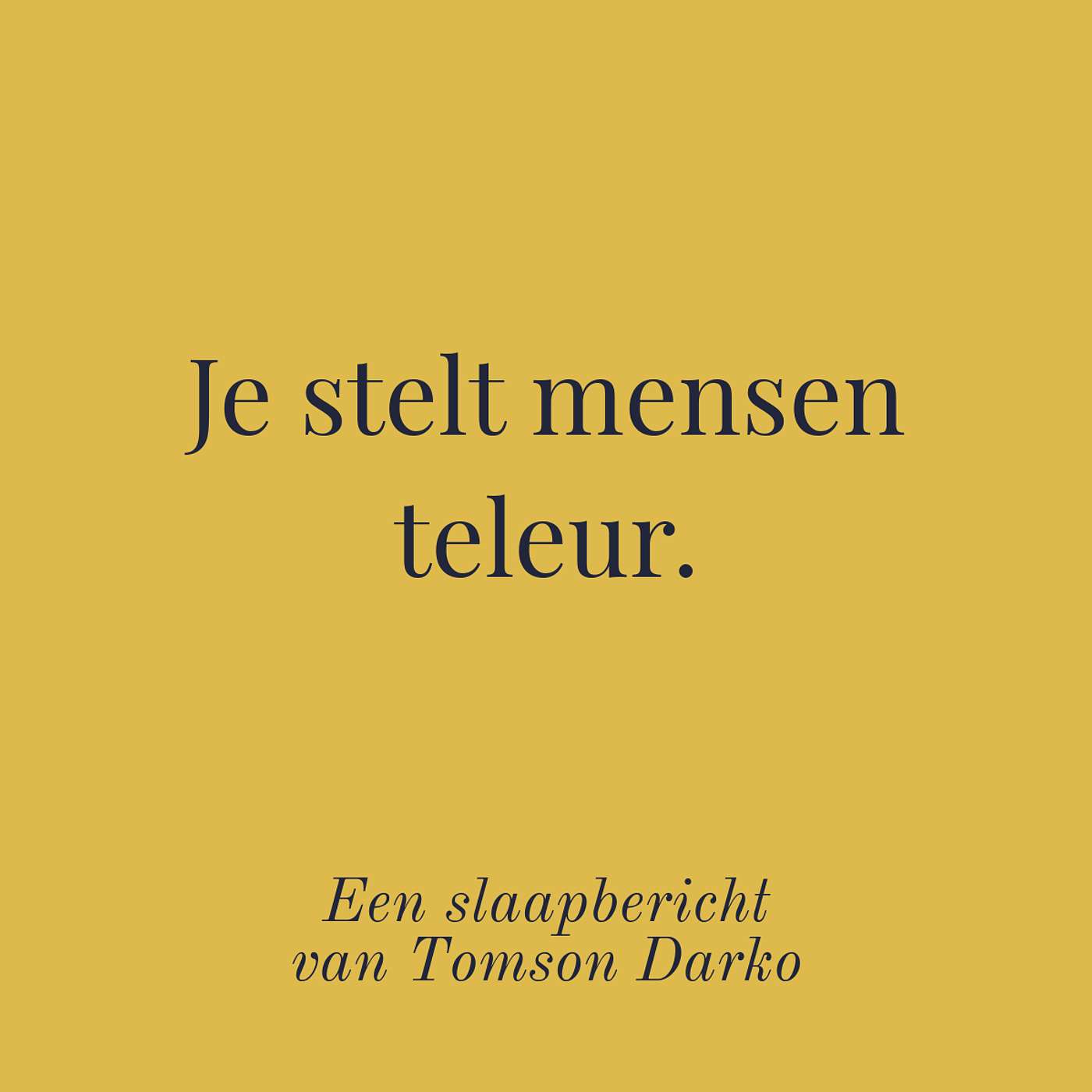 In slaap vallen met melancholie van Tomson Darko