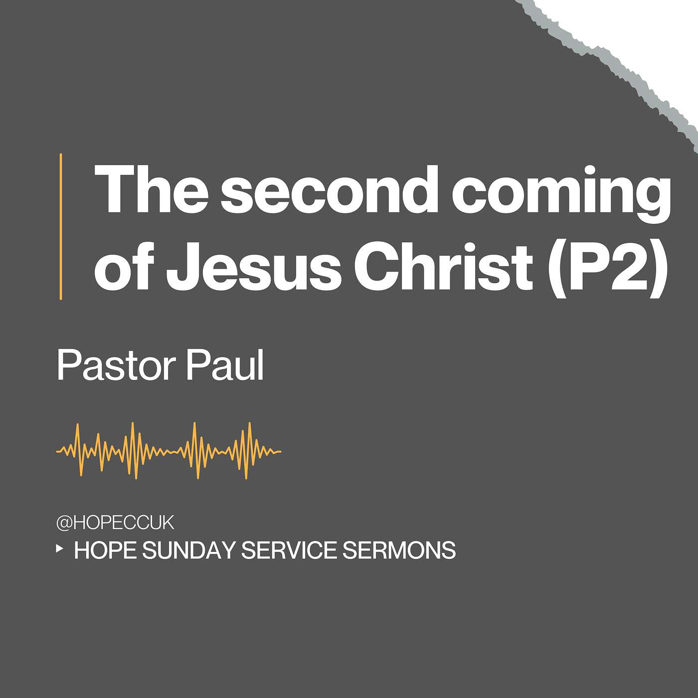 The second coming of Jesus Christ (part 2) - Pastor Paul - Sunday 23rd November 2025 episode artwork