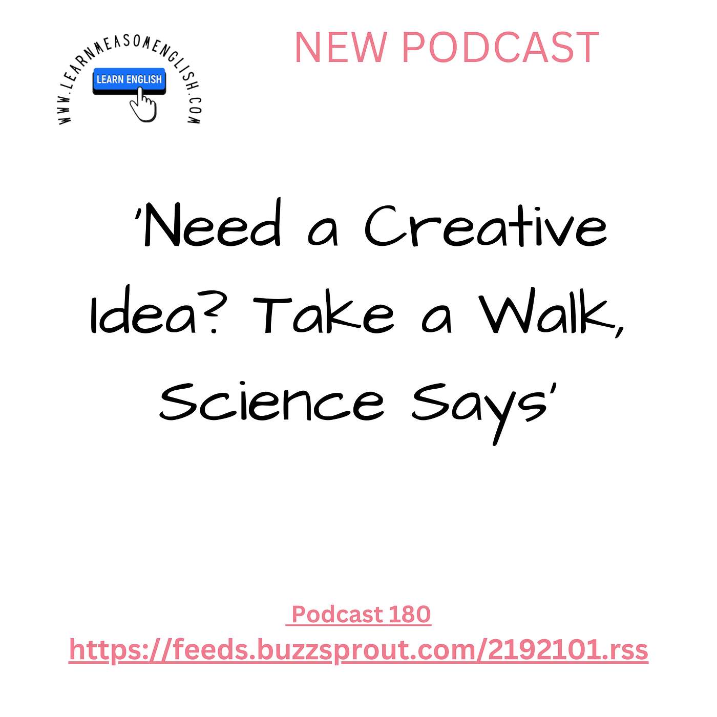 cover of episode Daily English News 180 'Need a Creative Idea? Take a Walk, Science Says'