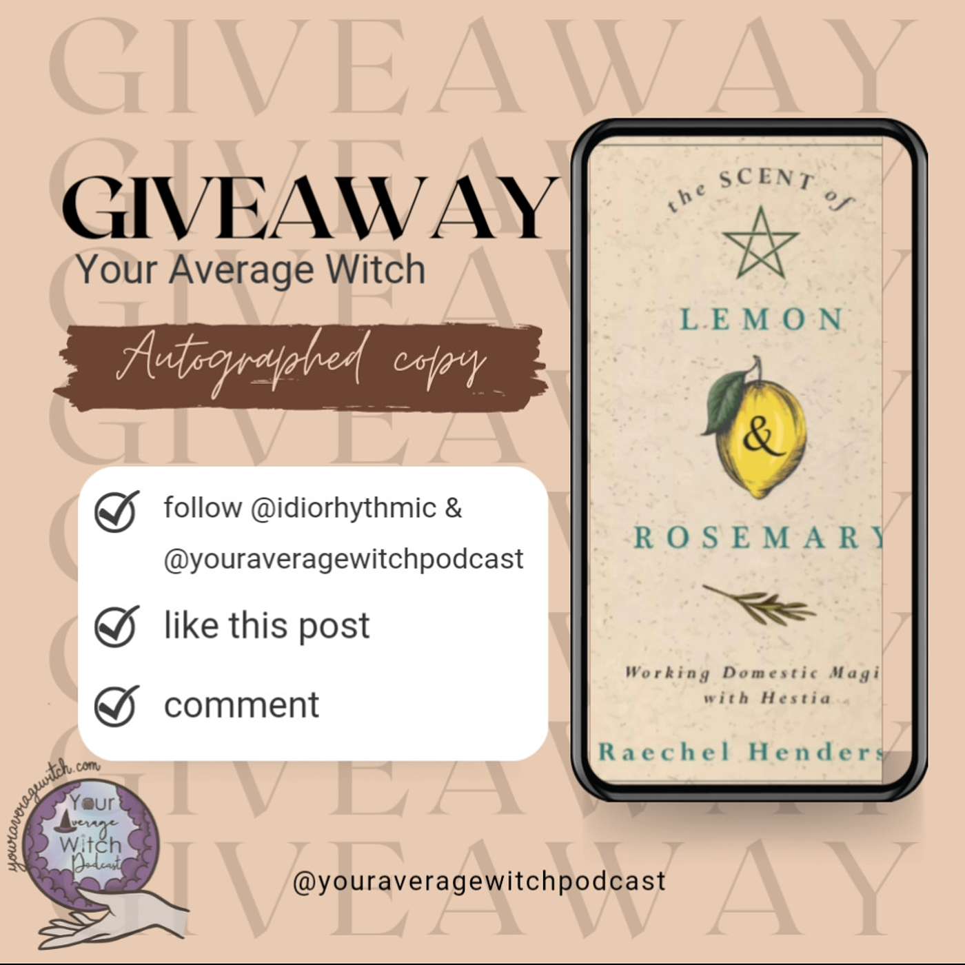 Raechel Henderson, Author of The Scent of Lemon & Rosemary and Sew Witchy episode artwork