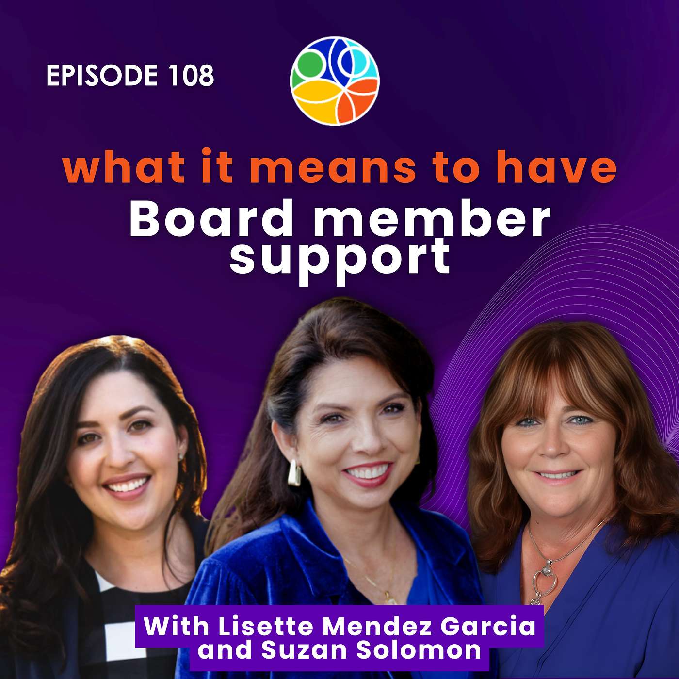 What it Means to Have Board Member Support | Lisette Mendez Garcia and Suzan Solomon | Shattering Inequities Podcast | EP 108 episode artwork