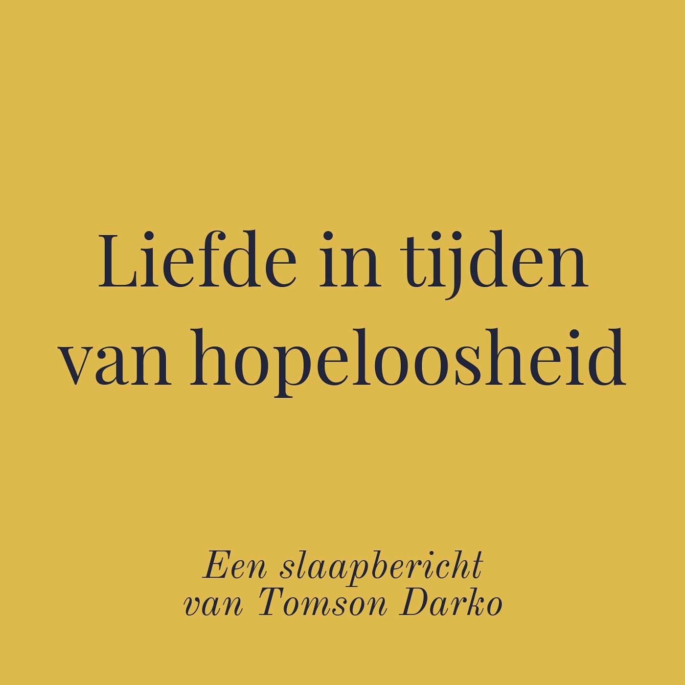 In slaap vallen met melancholie van Tomson Darko
