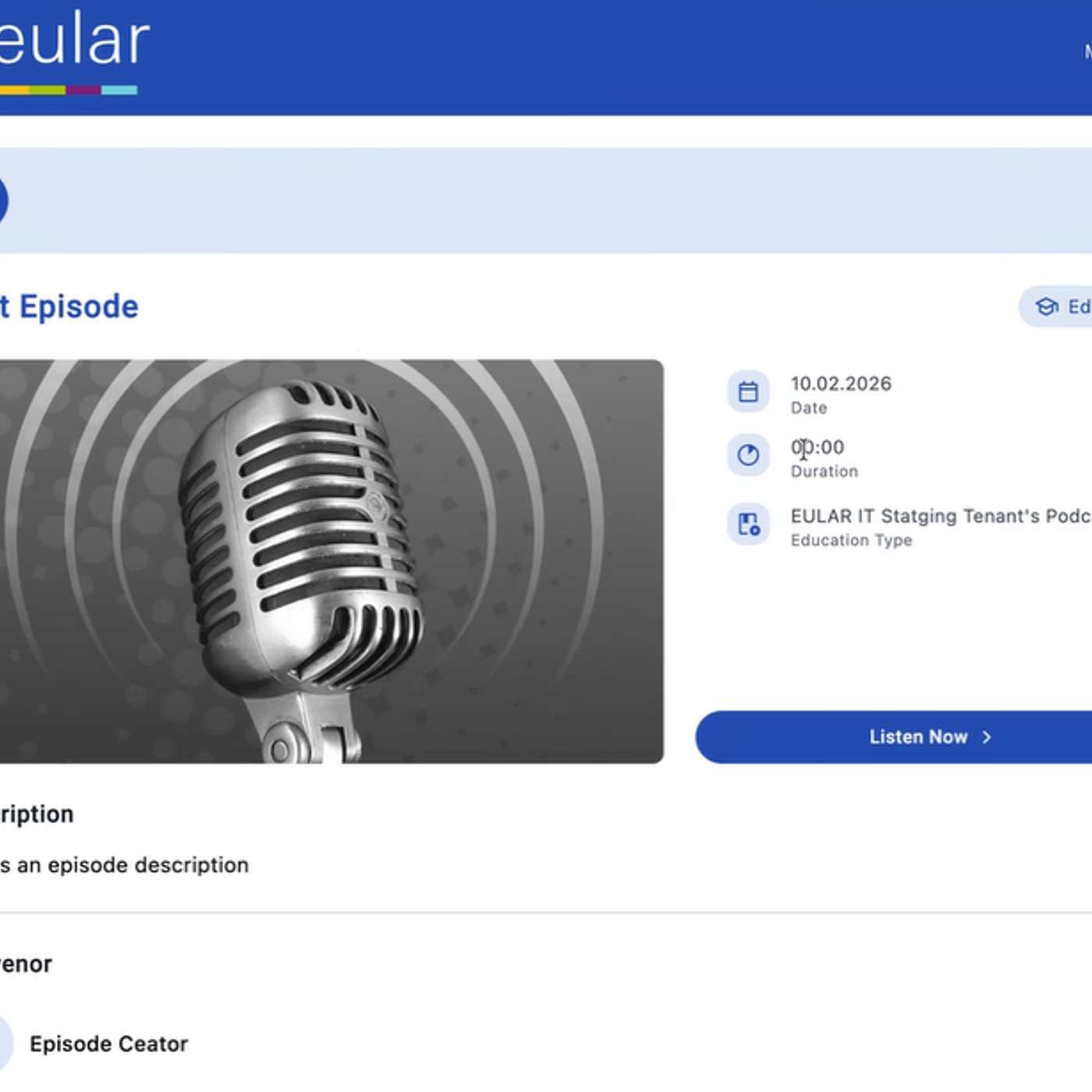 EULAR IT Statging Tenant's Podcast cover art