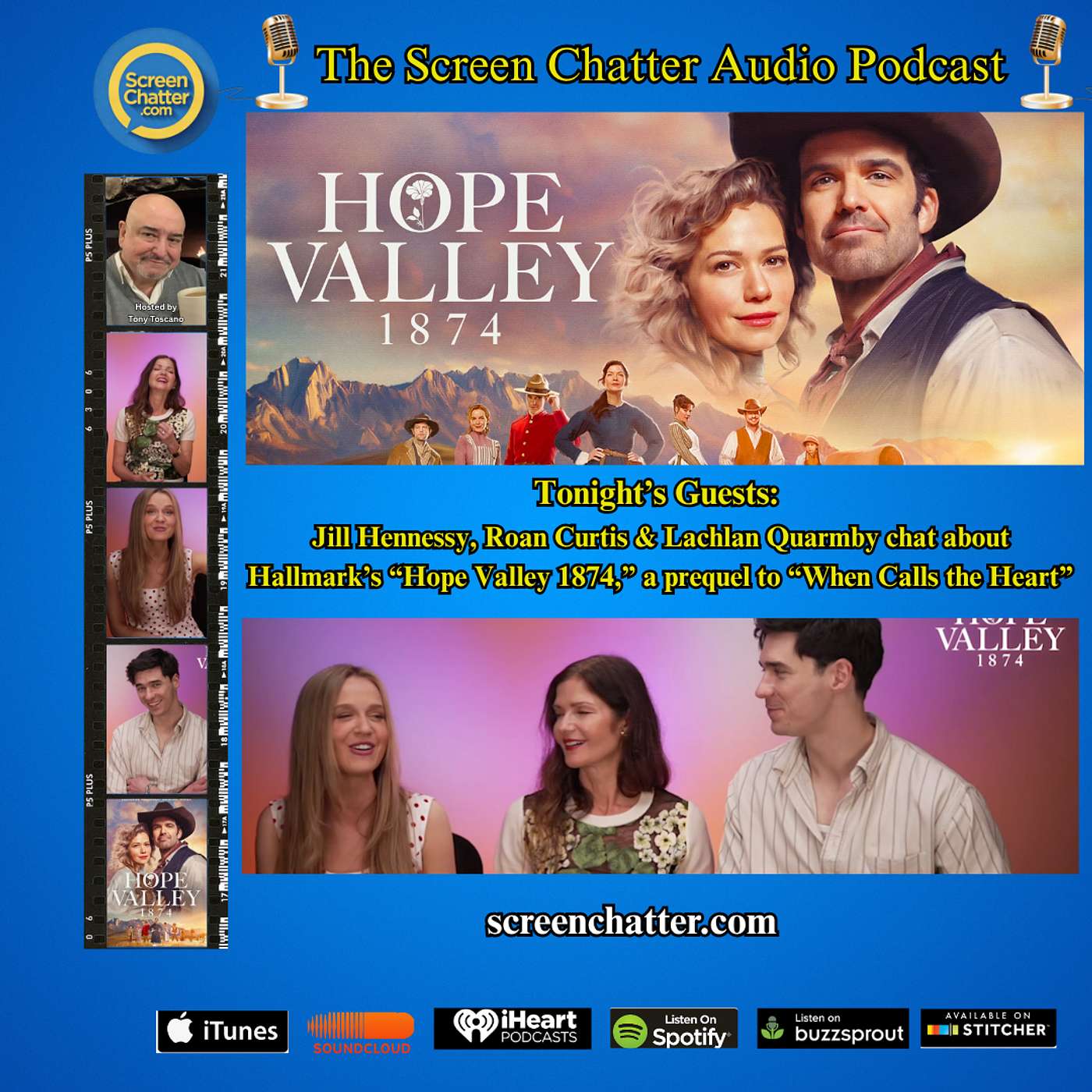 Jill Hennessy, Roan Curtis and Lachlan Quarmby - Hope Valley 1874