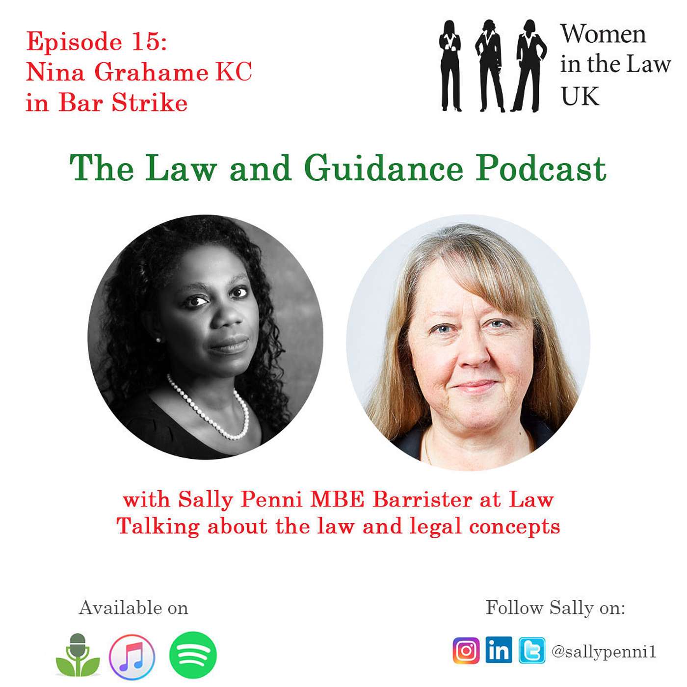 Episode 15 with Nina Grahame KC in Bar Strike episode artwork