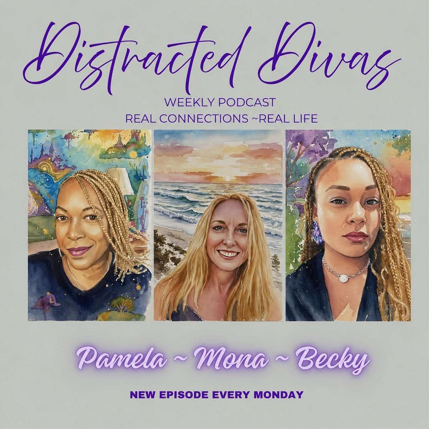 Distracted Divas podcast website