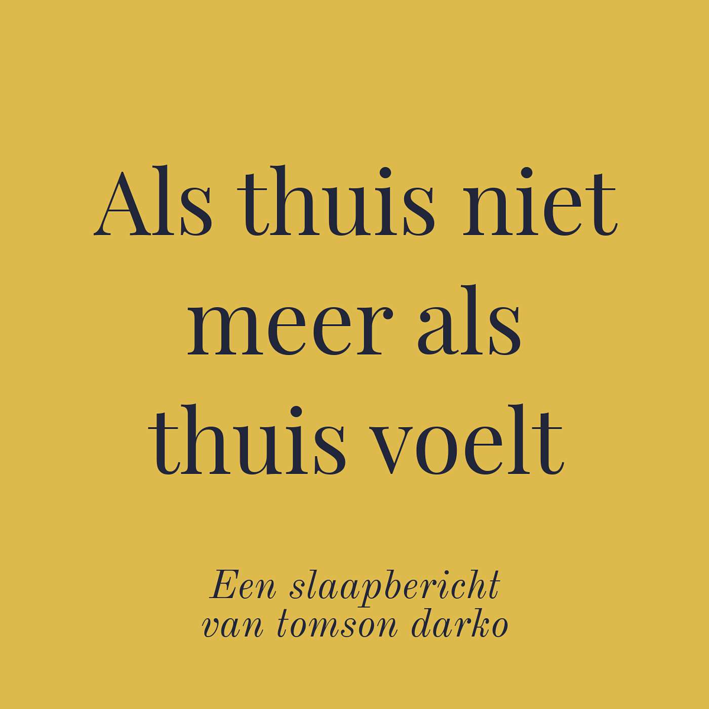 In slaap vallen met melancholie van Tomson Darko