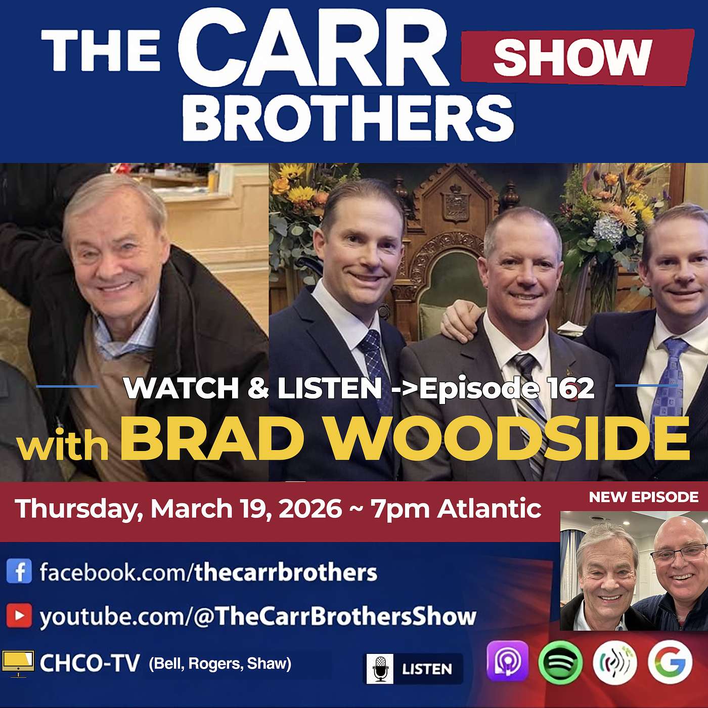 Ep162: Brad Woodside (The Carr Brothers Show) March 19, 2026 episode artwork