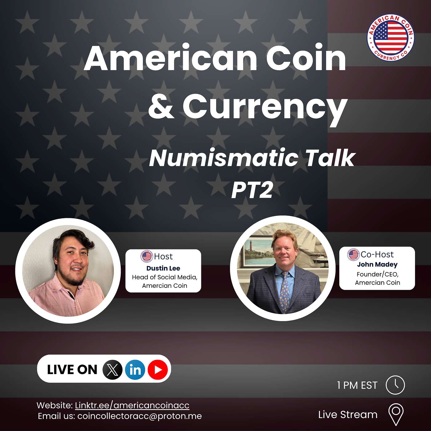 American Coin and Currency Live Podcast: Numismatic Talk Part 2 episode artwork