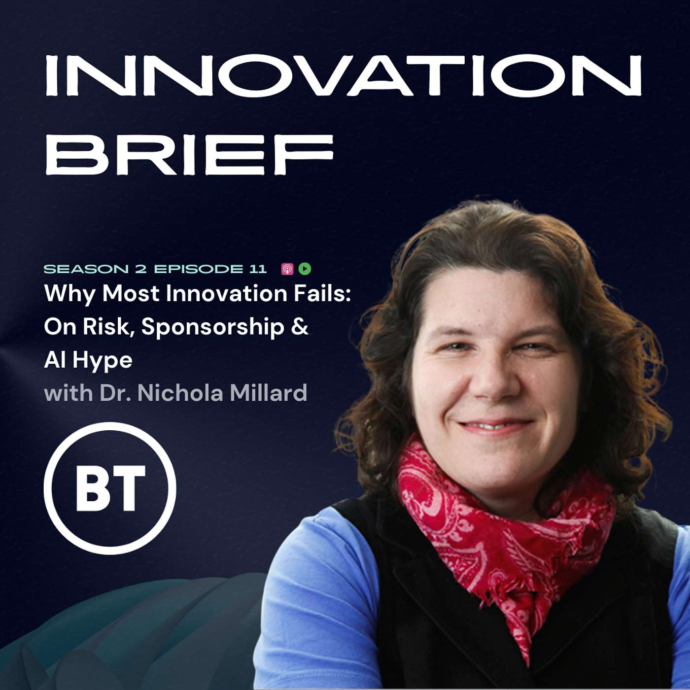 Why Most Innovation Fails: On Risk, Sponsorship & AI Hype with Dr. Nicola Millard, BT episode artwork