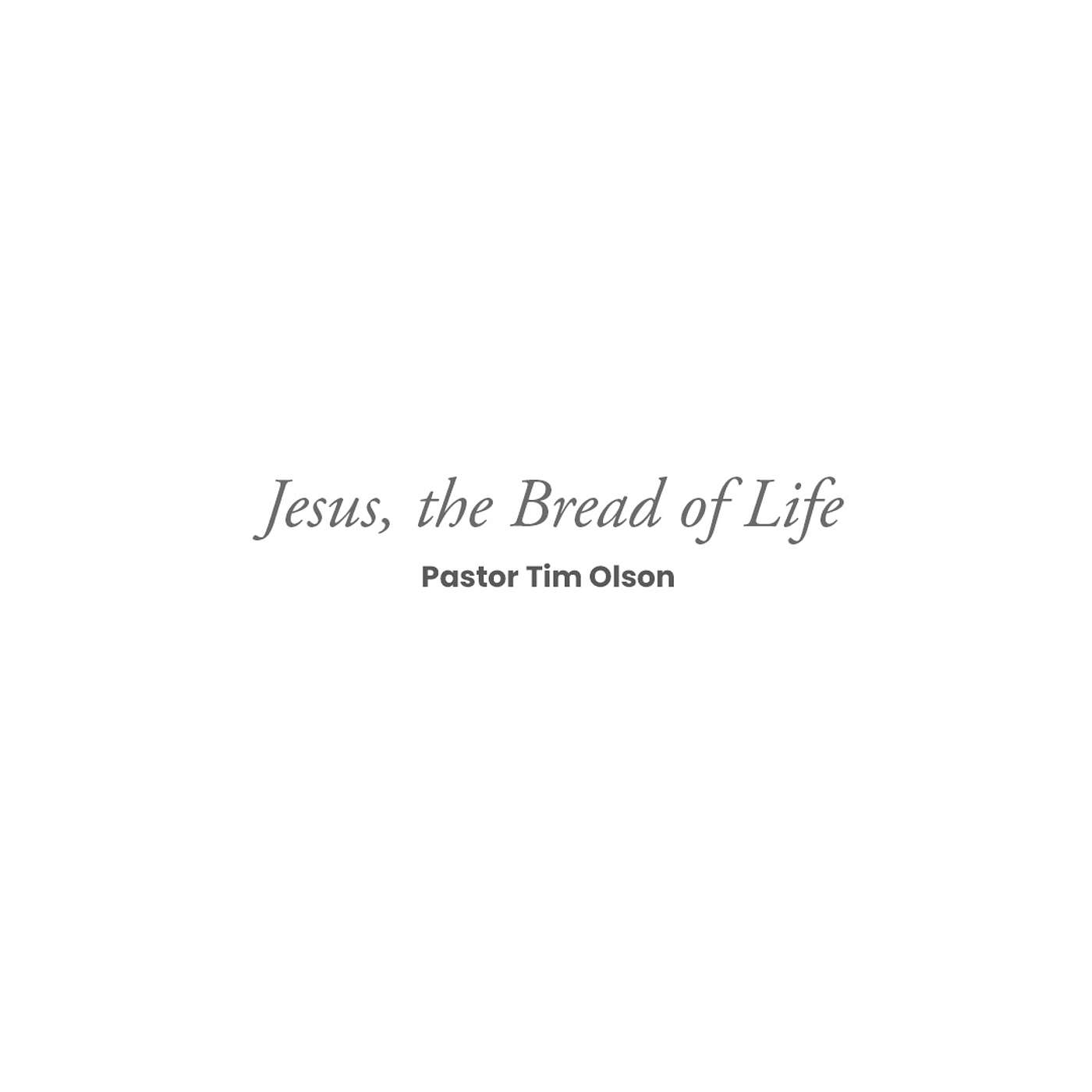 Jesus, the Bread of Life | Pastor Tim Olson