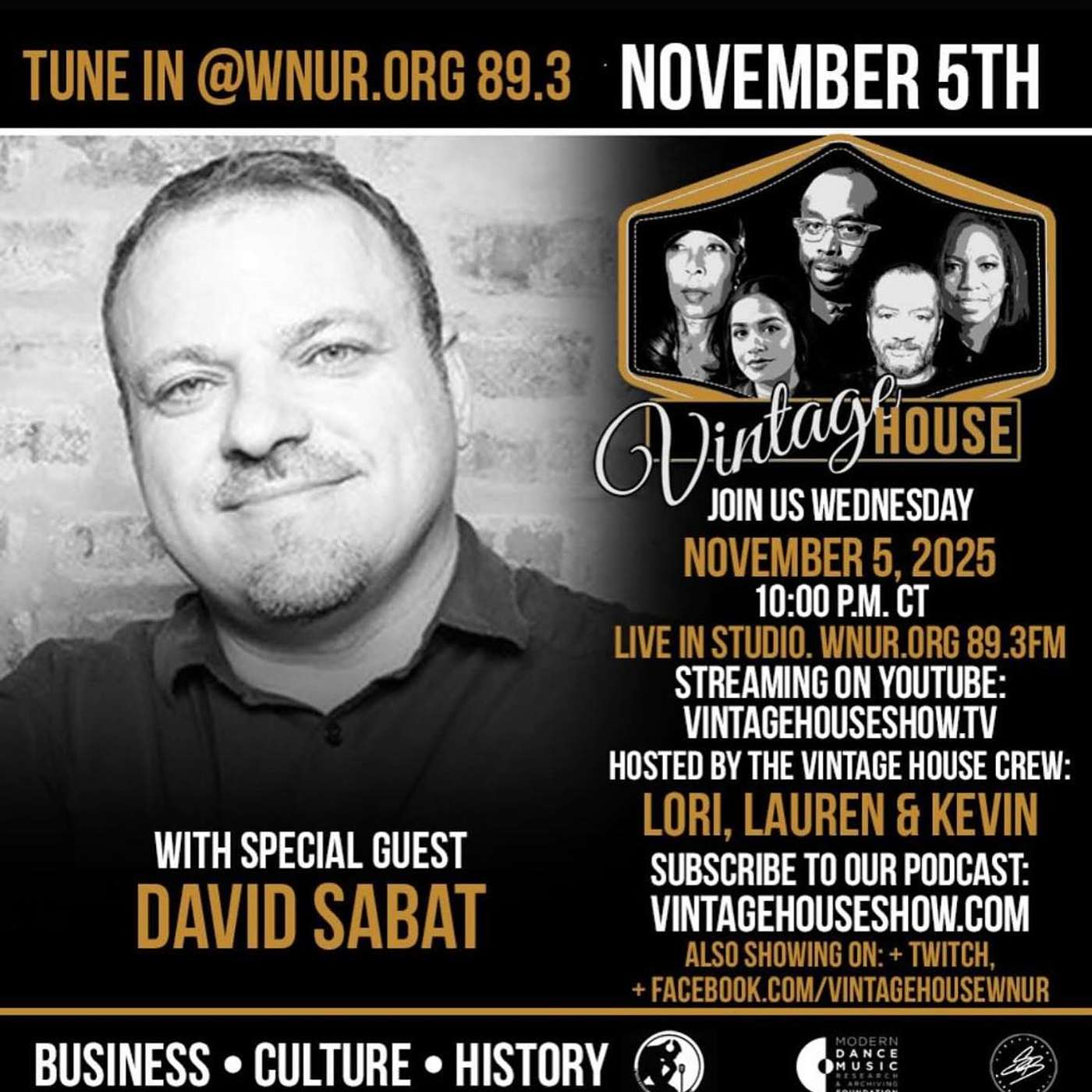 David Sabat and DJ Lori Branch on the Vintage House Show