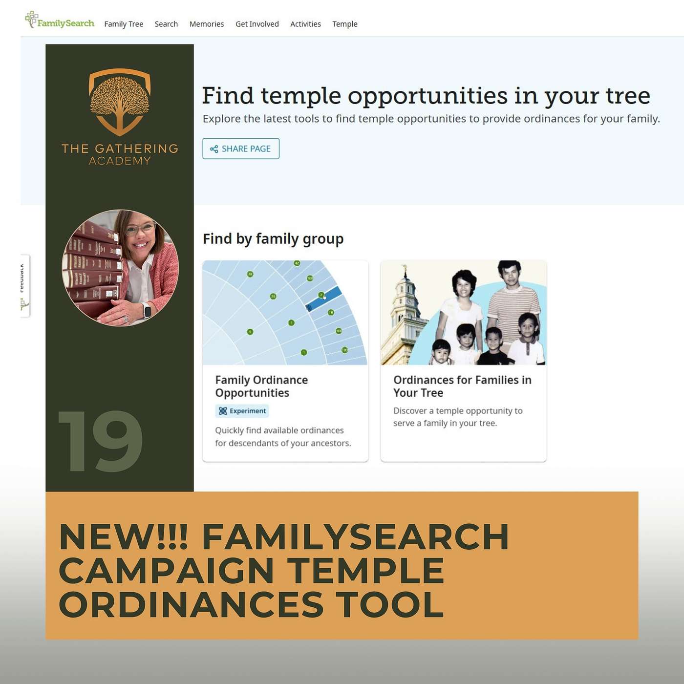 NEW!!! FAMILYSEARCH CAMPAIGN TEMPLE ORDINANCES TOOL
