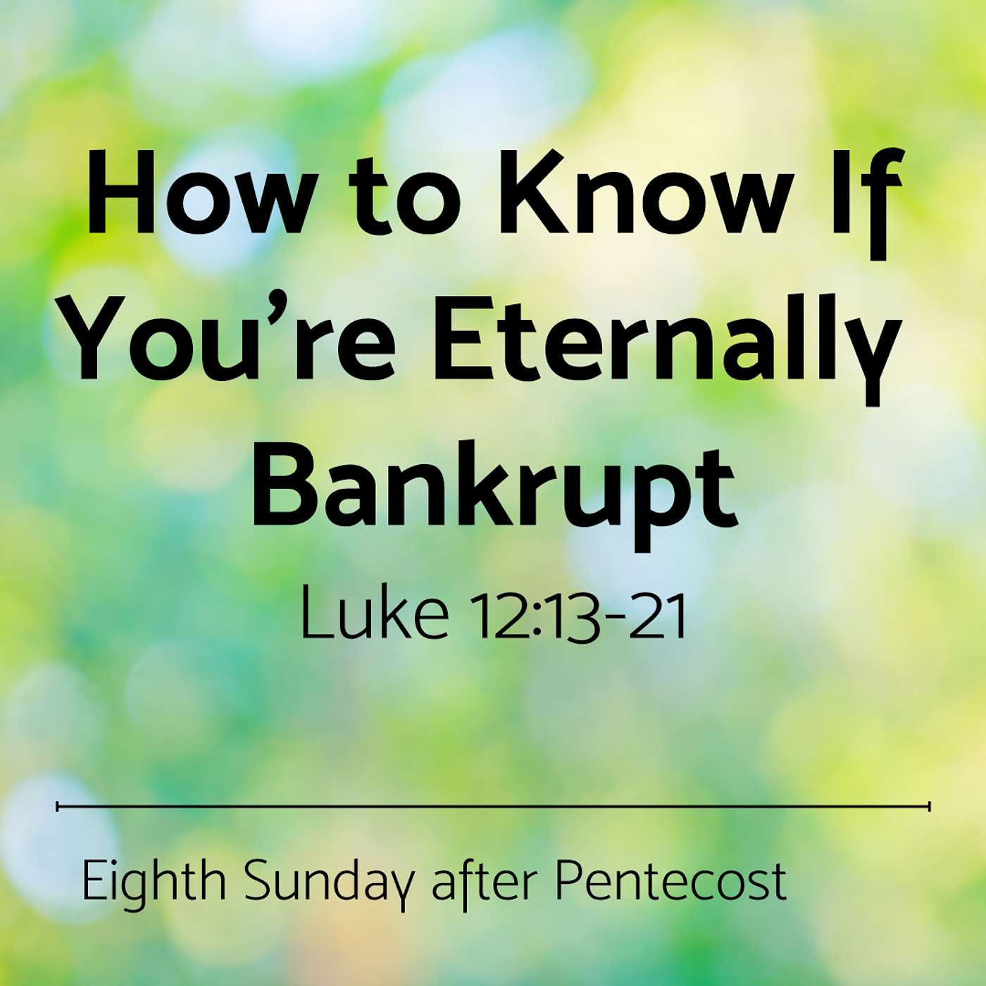 How To Know If You're Eternally Bankrupt