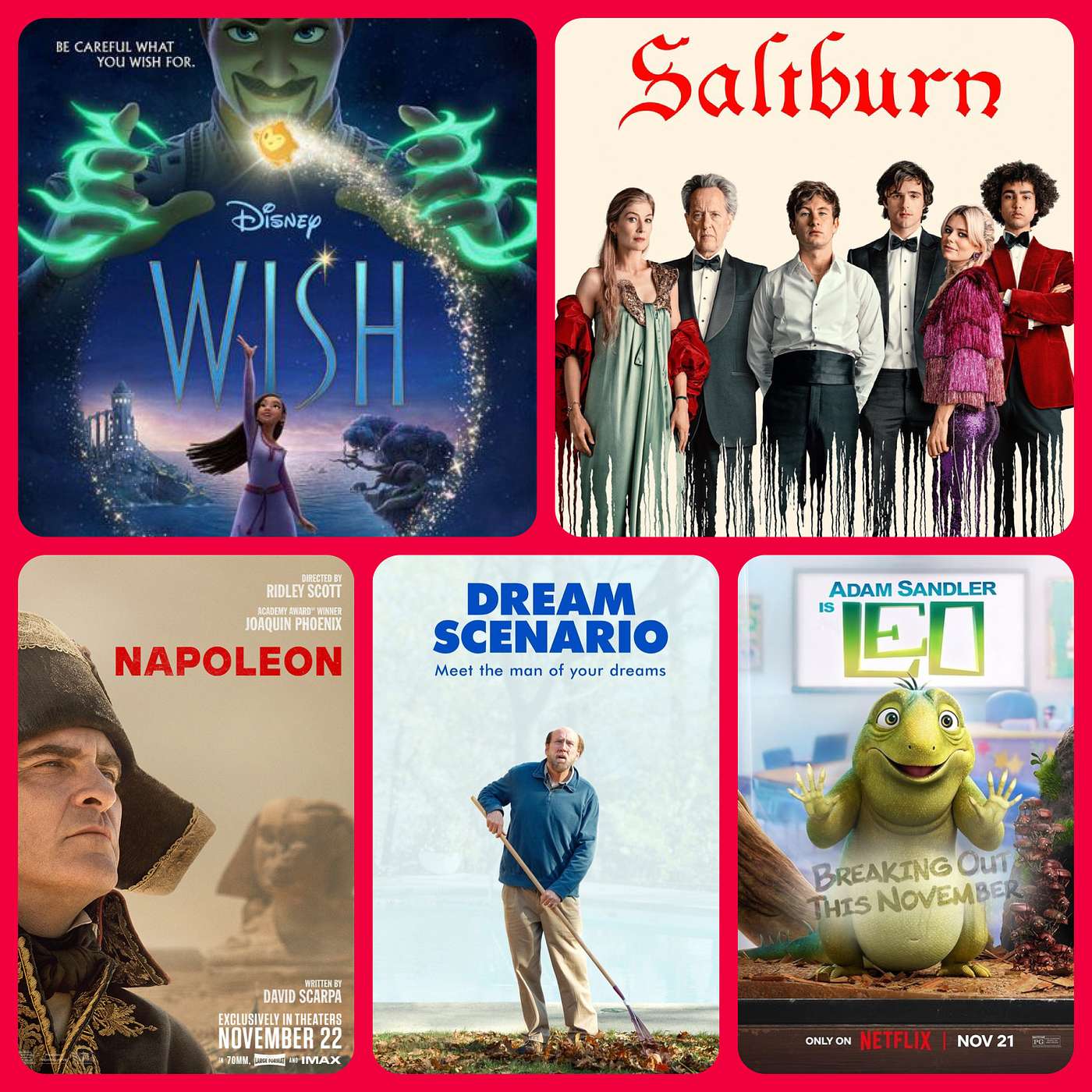 Episode 120: Wish, Saltburn, Napoleon, Dream Scenario, Leo episode artwork