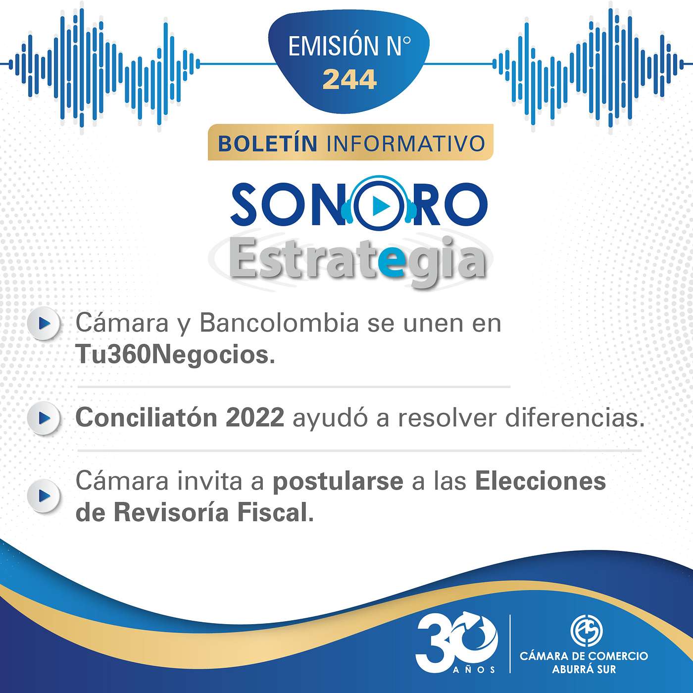 Boletín Sonoro Estrategia N°244 – Septiembre 30 de 2022 episode artwork