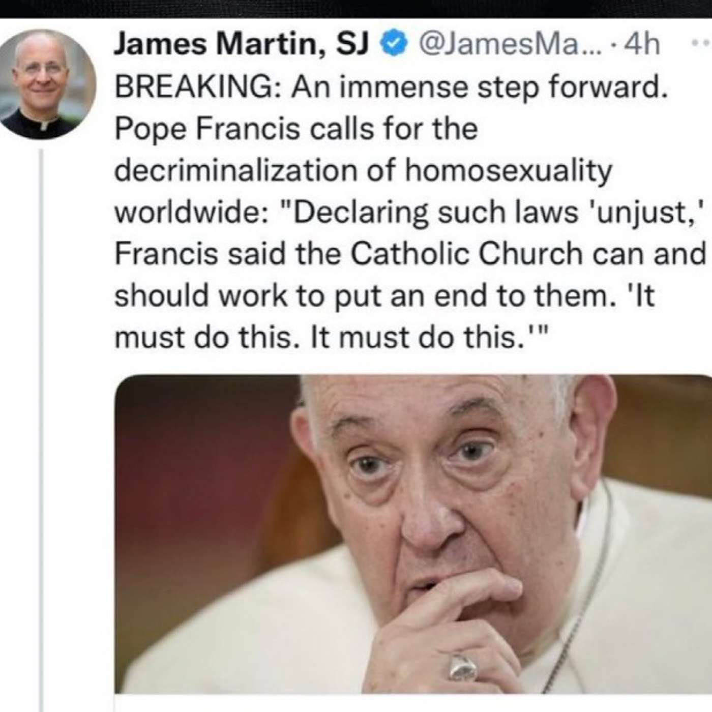 Episodio 771: El Papa Francisco Dice Que La Homosexualidad Es Un Pecado Pero No Un Delito / Luis Roman episode artwork