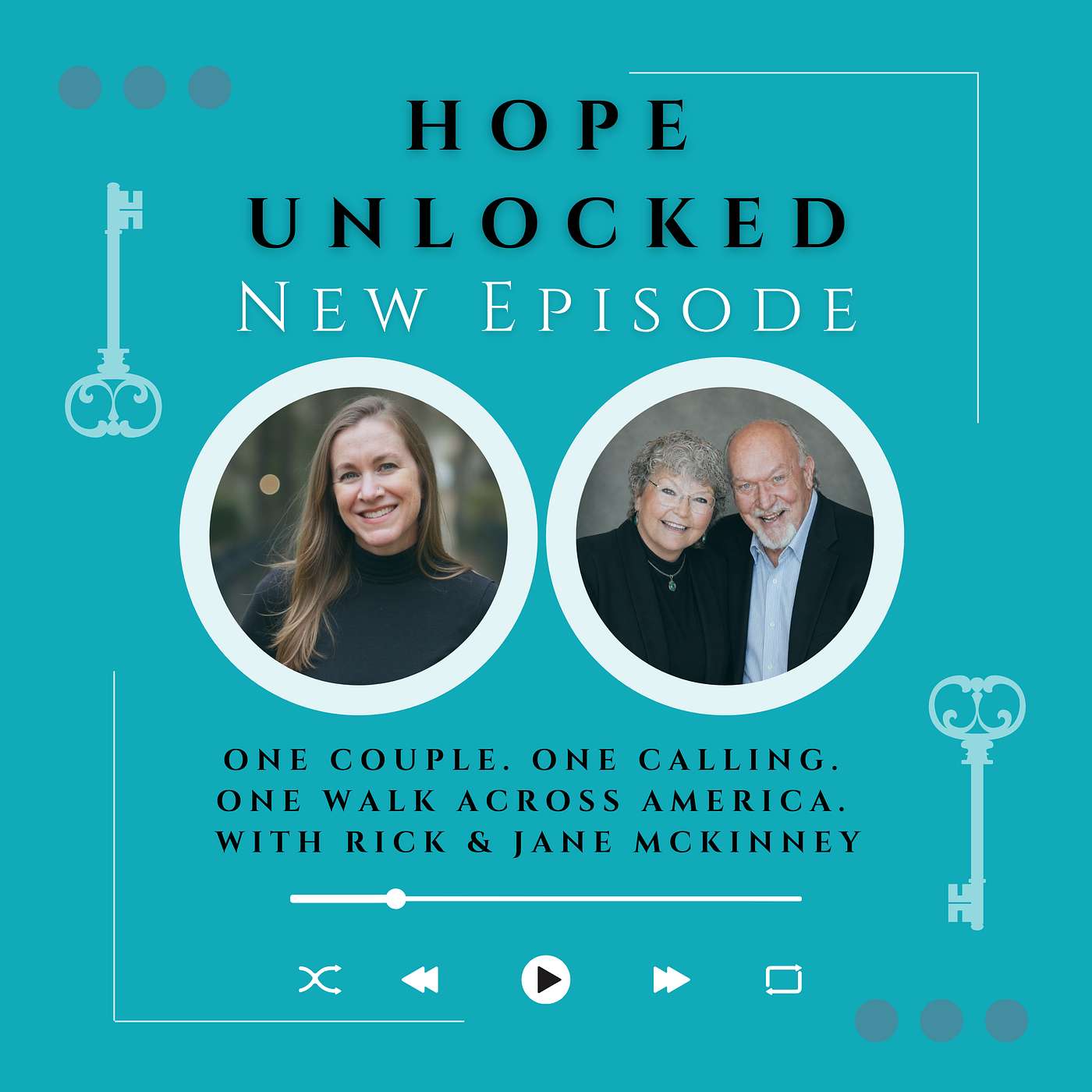 Hope Unlocked  | Christian Testimonies, Hope &... - One Couple. One Calling. One Walk Across America. with Rick & Jane McKinney episode artwork