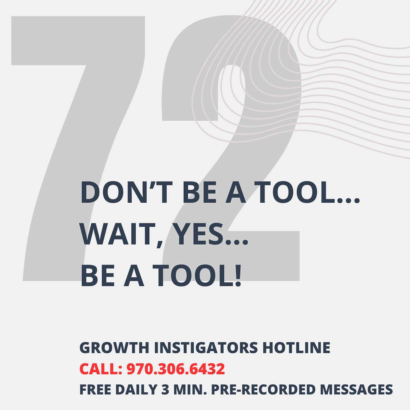 #72 Don't be a tool... wait, yes... be a tool! episode artwork