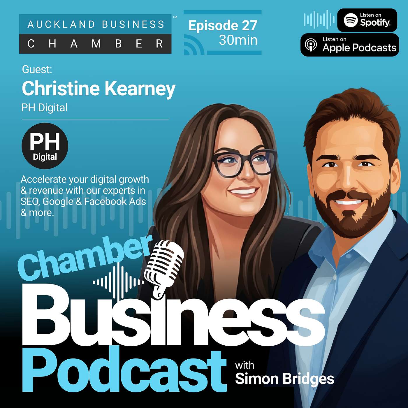 From The Ritz London to running a 16-person marketing agency in Grey Lynn - Episode 27 of Chamber Business Podcast with Christine Kearney of PH Digital