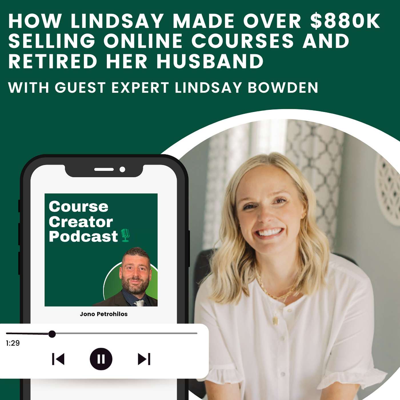 How Lindsay made over $880K selling online courses and retired her husband