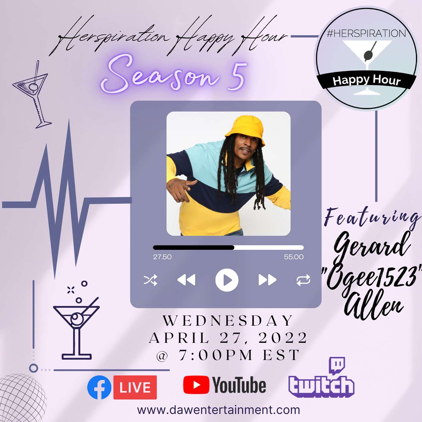 Herspiration Happy Hour, Season 5, Eps 17: Never Too Late w/ Rapper Ogee1523 episode artwork