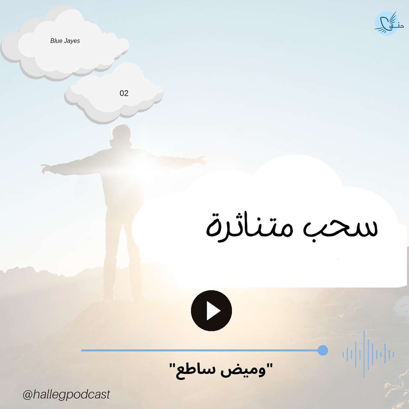 سحب متناثرة: وميض ساطع
