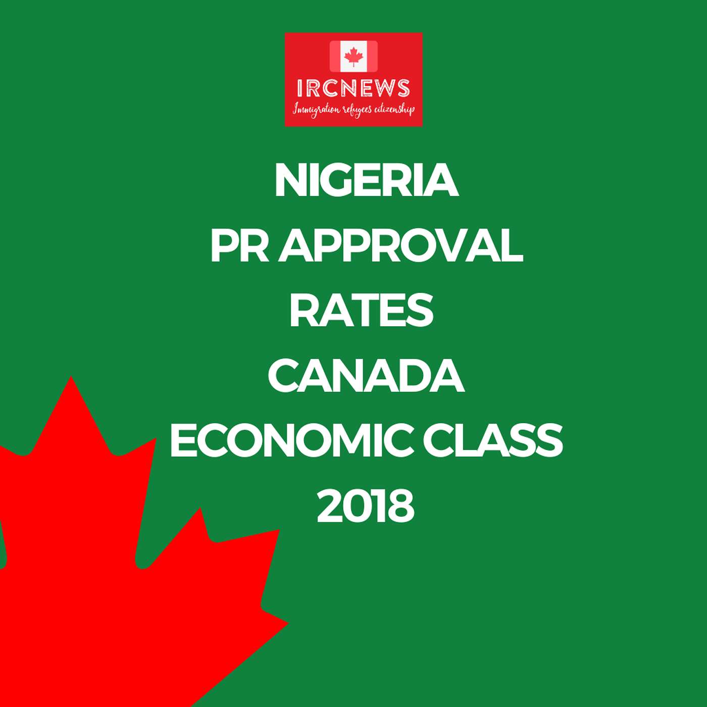 Canada Immigration Economic Class PR Applications 2018 for Nigeria — Approval Rates