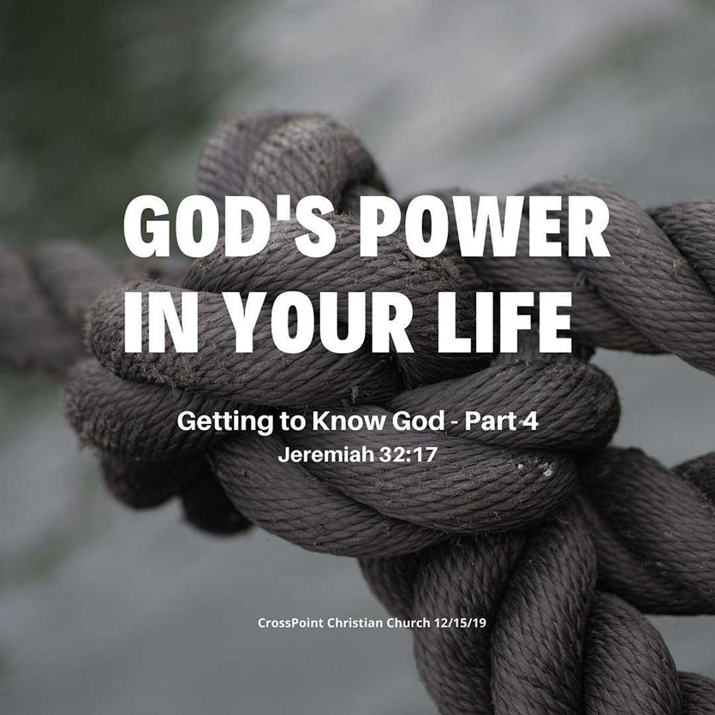 Part 4 of “Getting to Know God: God’s Power in Your Life.”